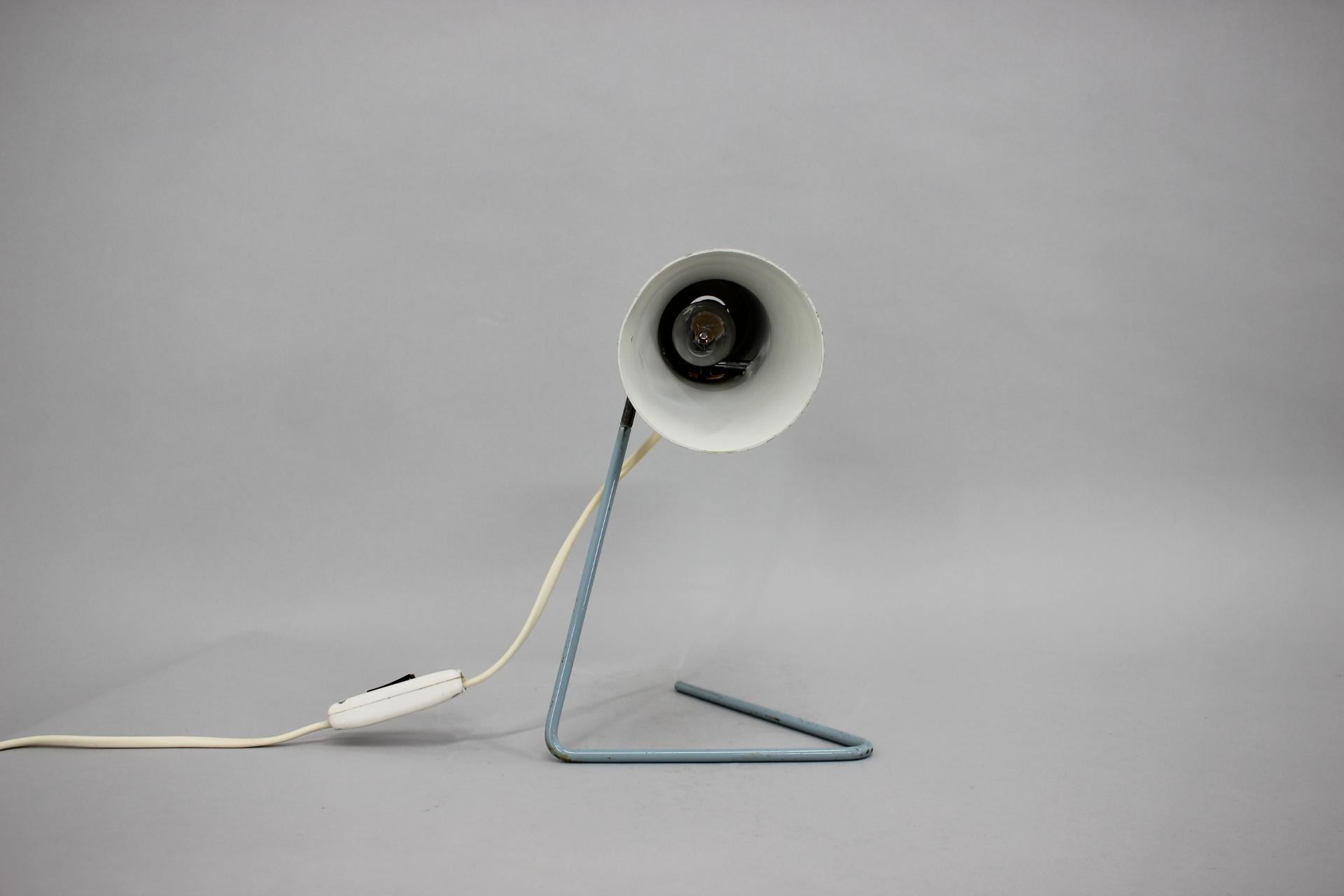 Mid-Century Modern Table Lamp with Adjustable Shade by Hurka for Drupol, 1960s For Sale