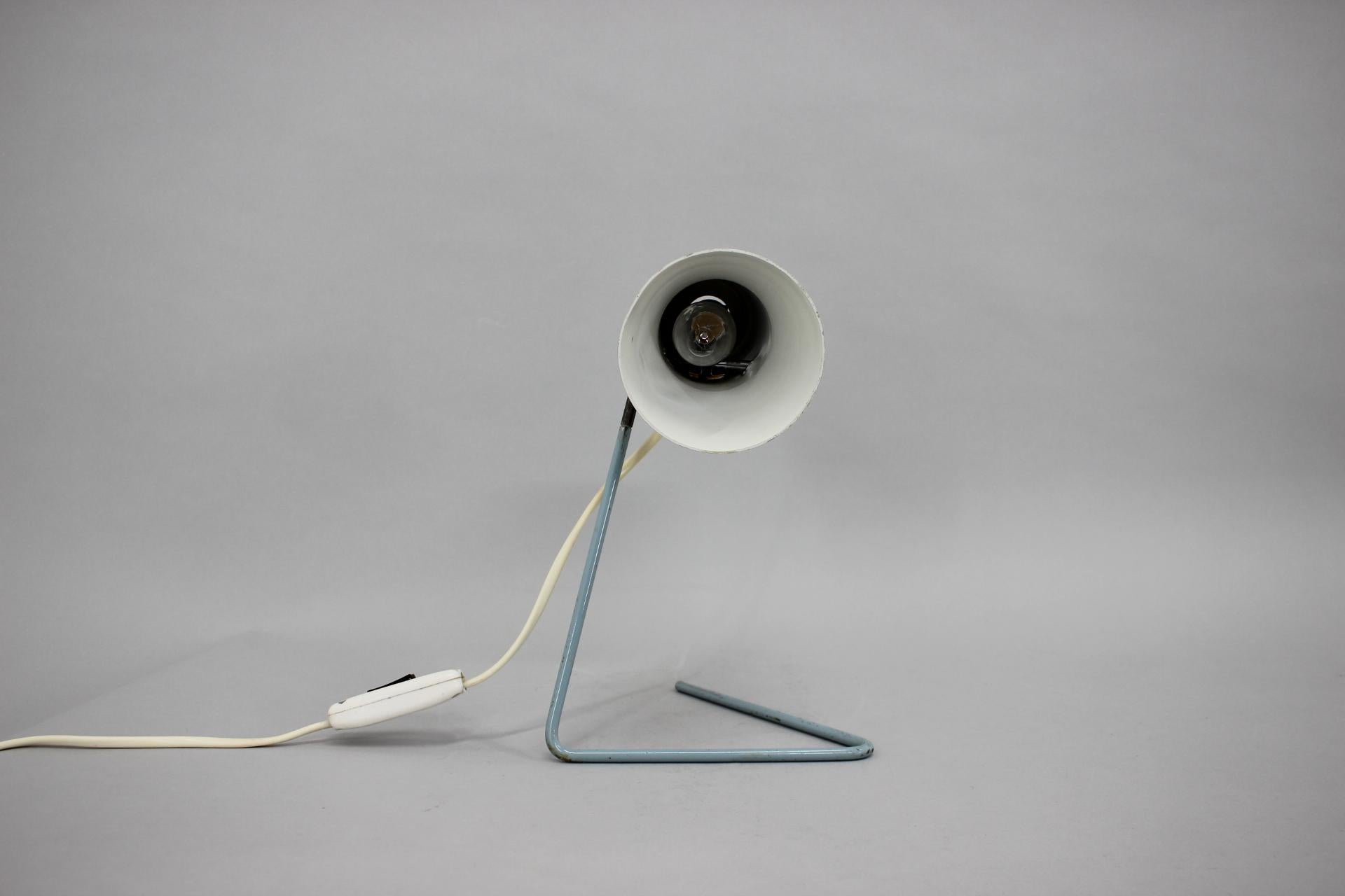 Verstellbare Tischlampe mit verstellbarem Schirm von Hurka für Drupol, 1960er Jahre (Moderne der Mitte des Jahrhunderts) im Angebot