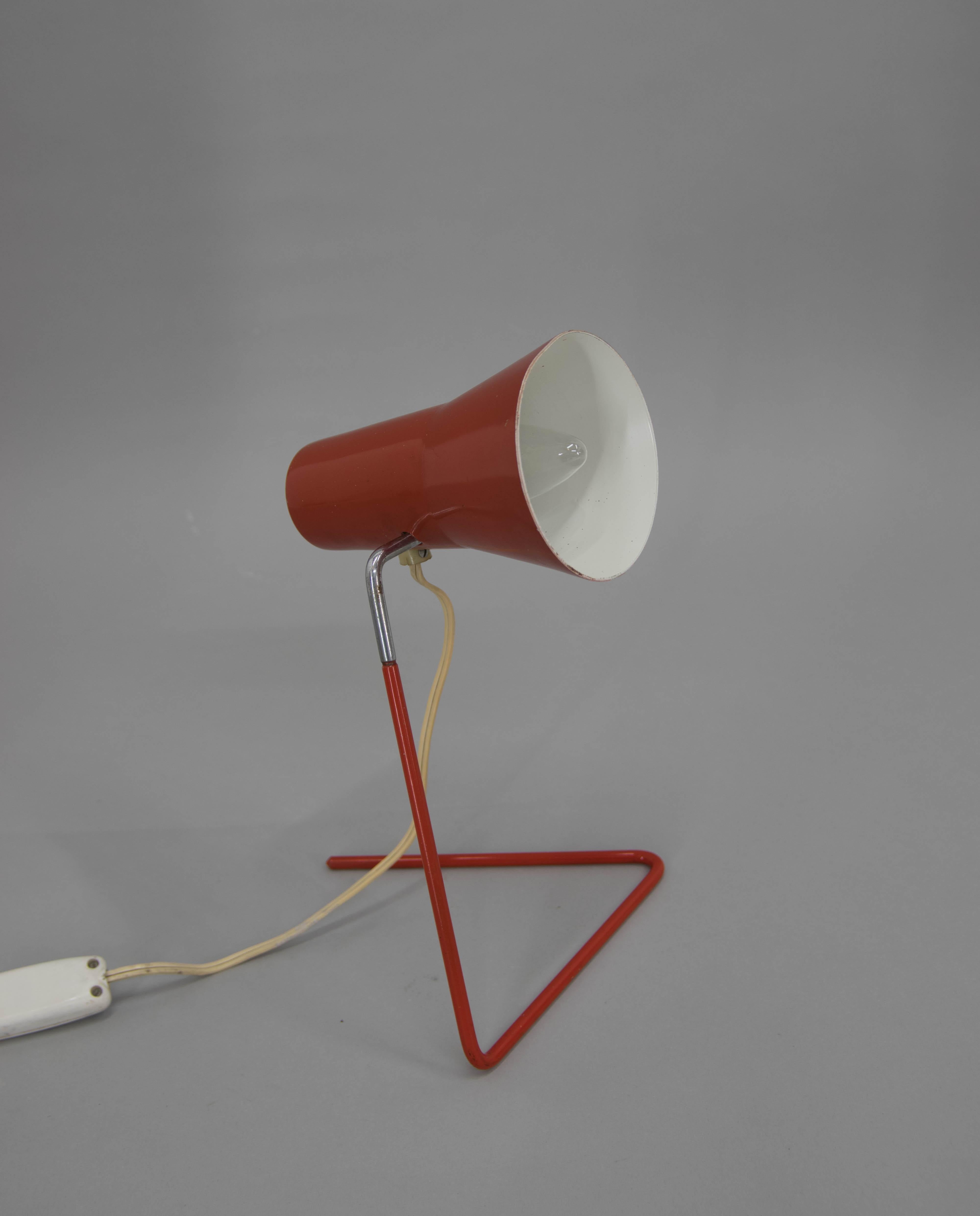 Czech Table Lamp with Adjustable Shade by Hurka for DRUPOL, 1960s For Sale
