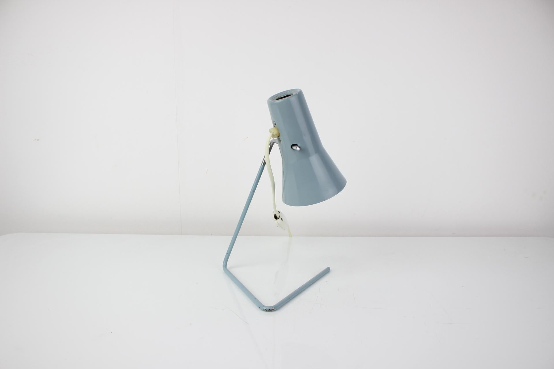 Mid-Century Modern Table Lamp with Adjustable Shade by Hurka for Drupol, 1960s For Sale