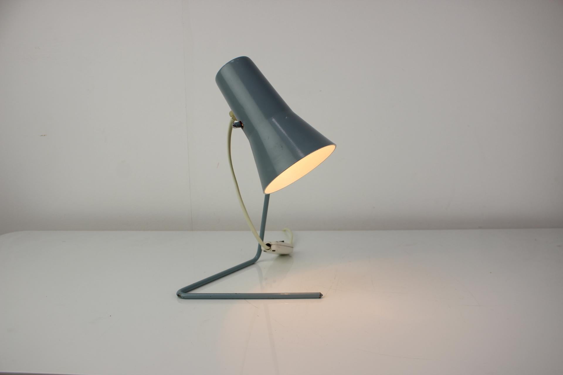 Lacquered Table Lamp with Adjustable Shade by Hurka for Drupol, 1960s For Sale