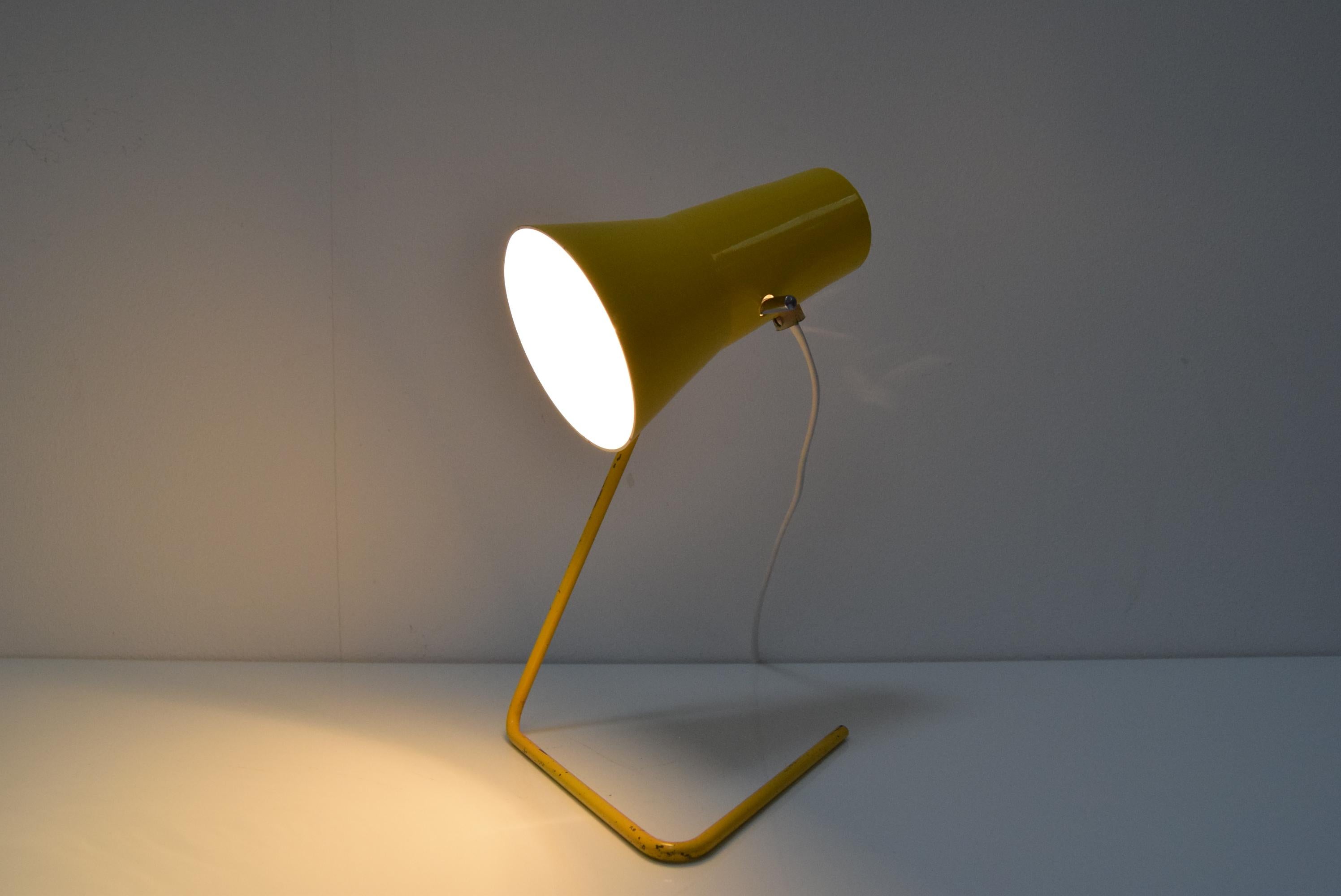 Mid-Century Modern Table Lamp with Adjustable Shade by Josef Hurka for Drupol, 1960's