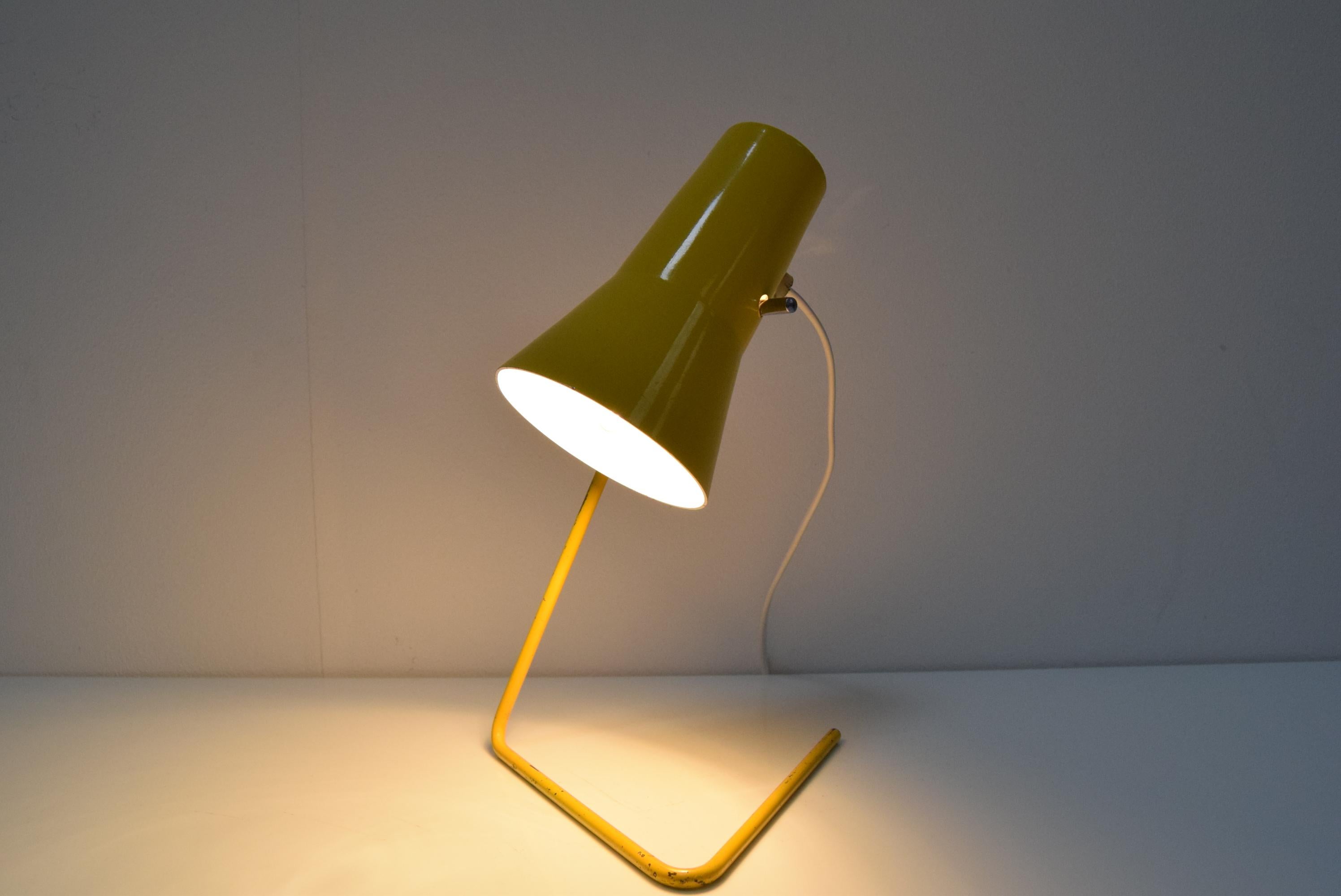 Czech Table Lamp with Adjustable Shade by Josef Hurka for Drupol, 1960's