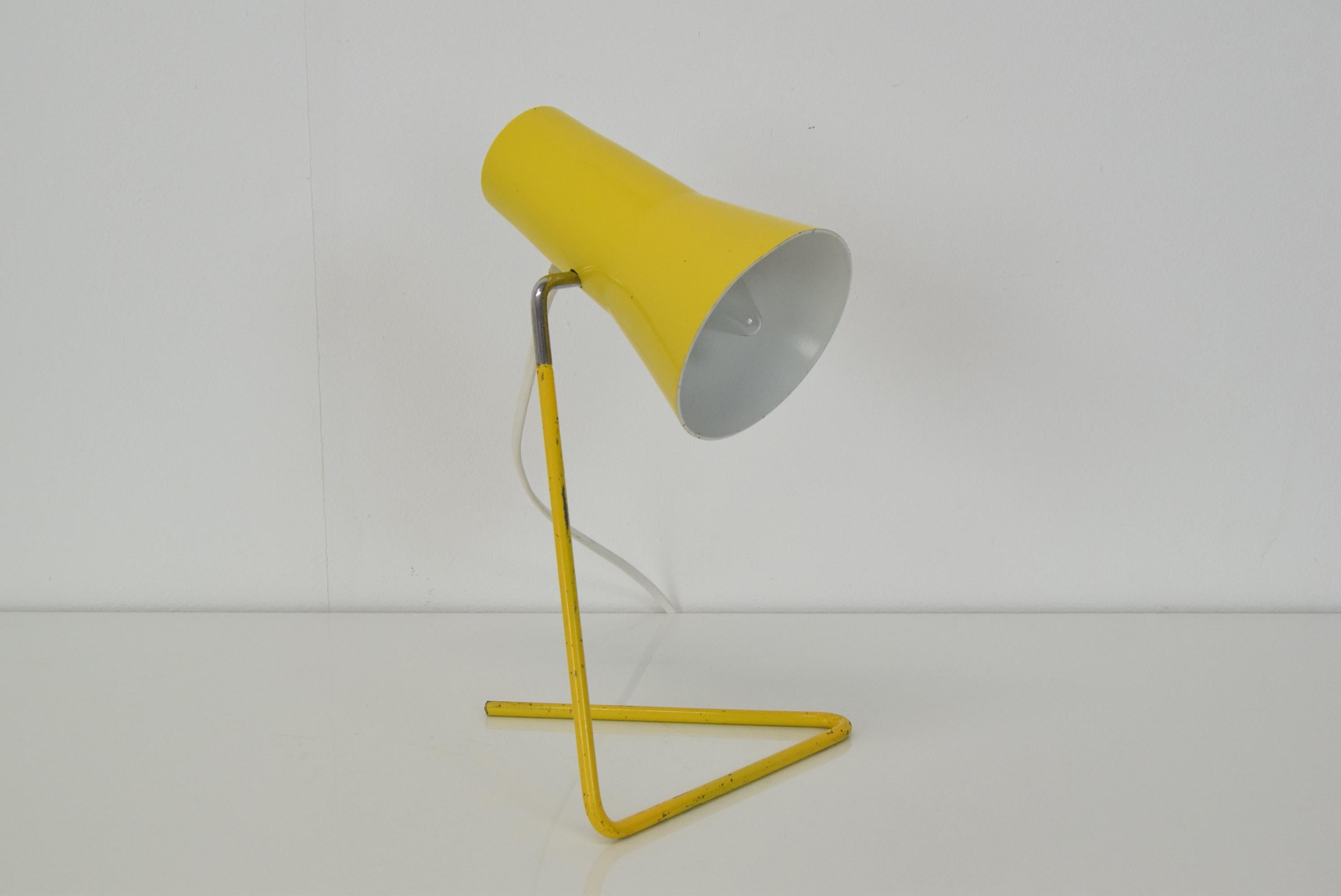 Metal Table Lamp with Adjustable Shade by Josef Hurka for Drupol, 1960's