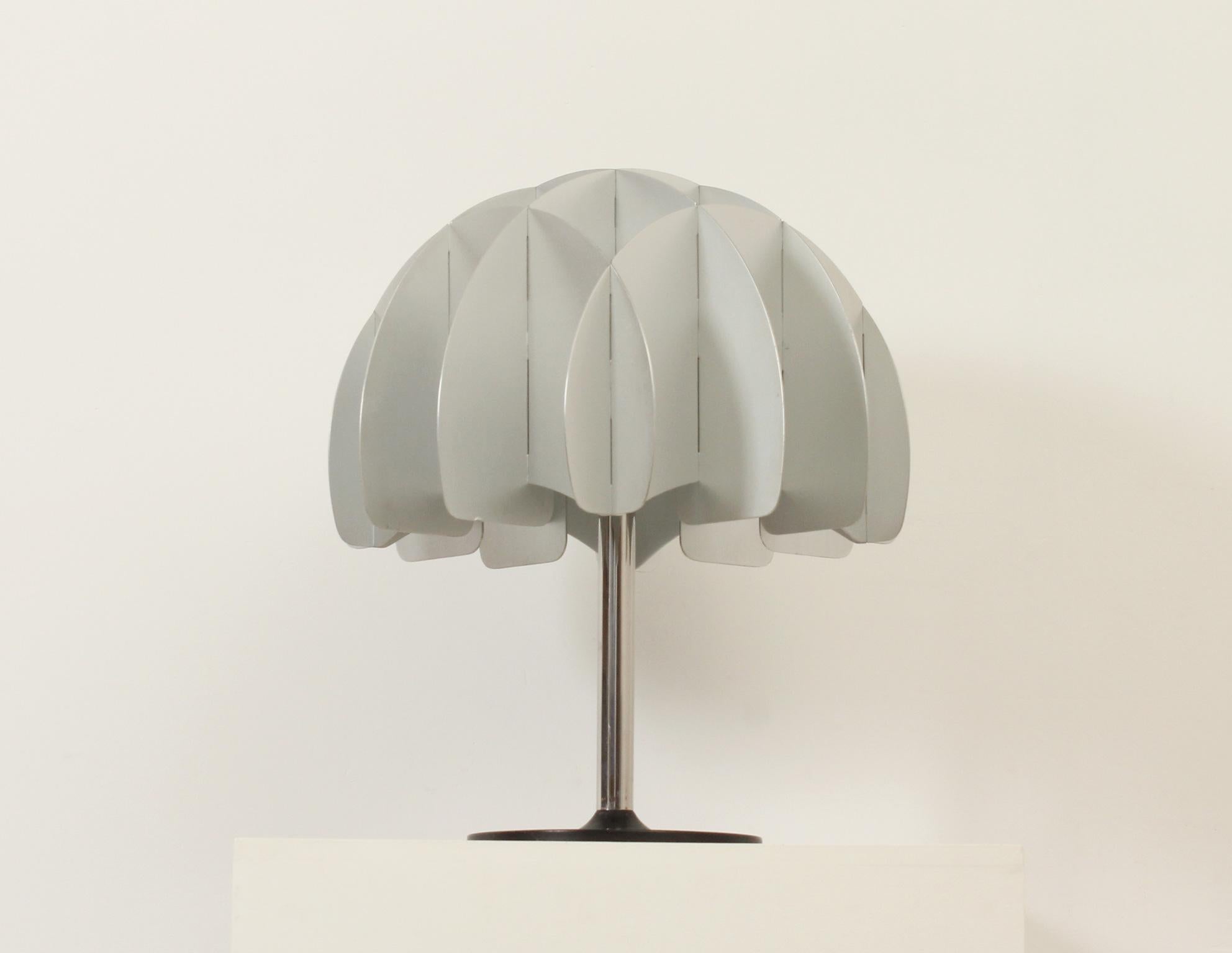 Italian Table Lamp with Aluminum Dome by Reggiani, Italy, 1970s For Sale