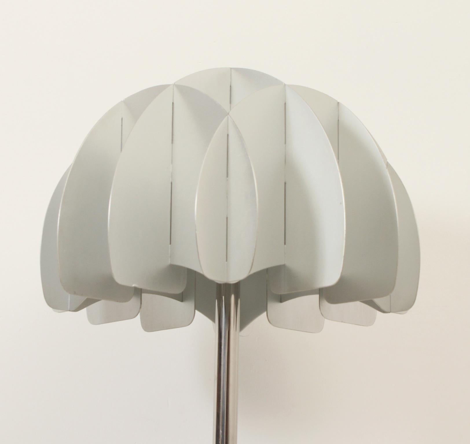 Late 20th Century Table Lamp with Aluminum Dome by Reggiani, Italy, 1970s For Sale