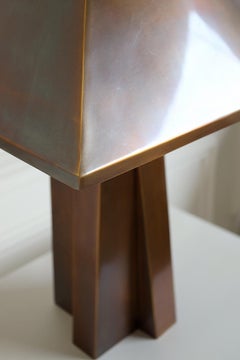 Table Lamp with Antique Brass Shade