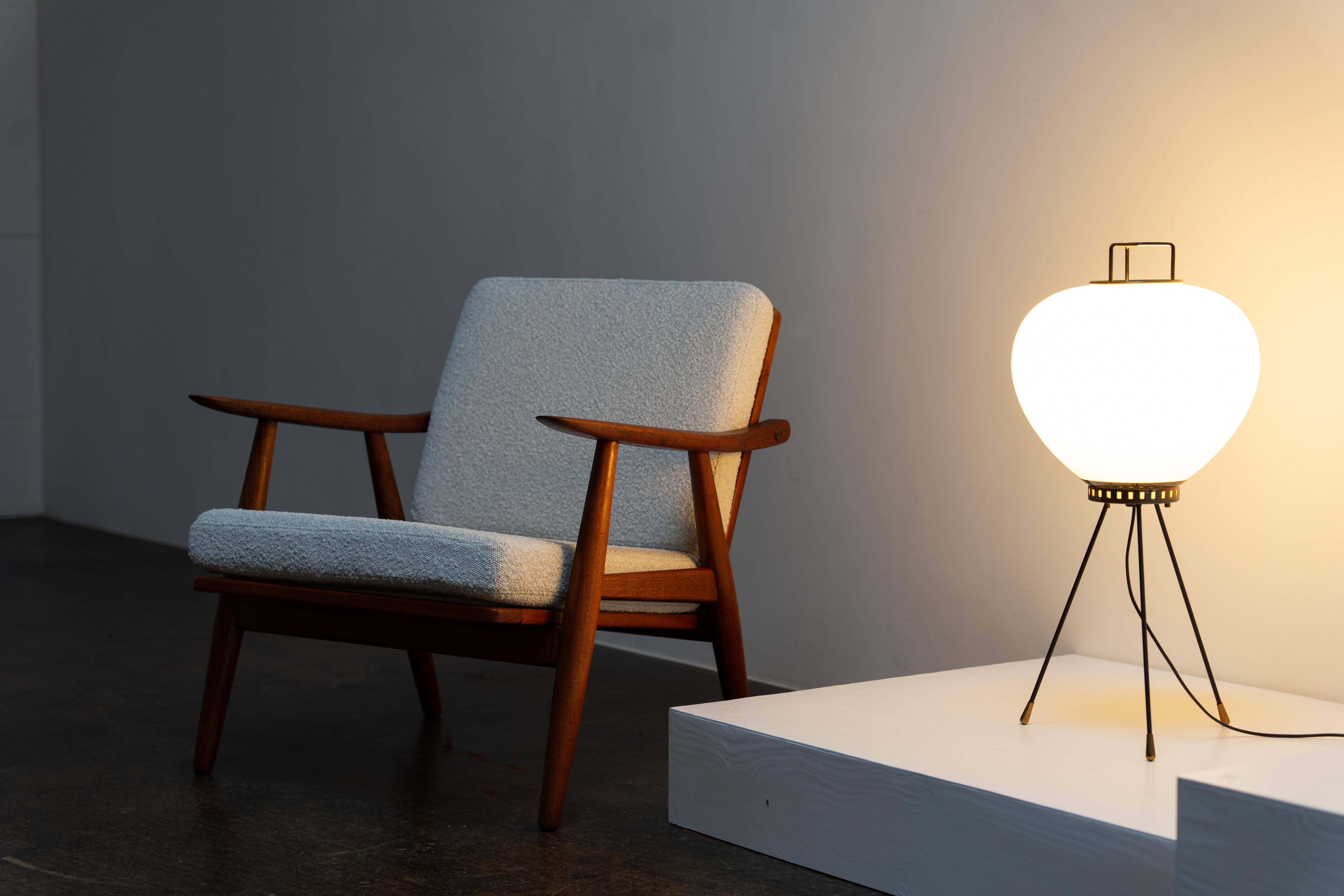 Tischlampe aus Messing und Glas von Stilnovo, Italien, 1960er Jahre im Angebot 2