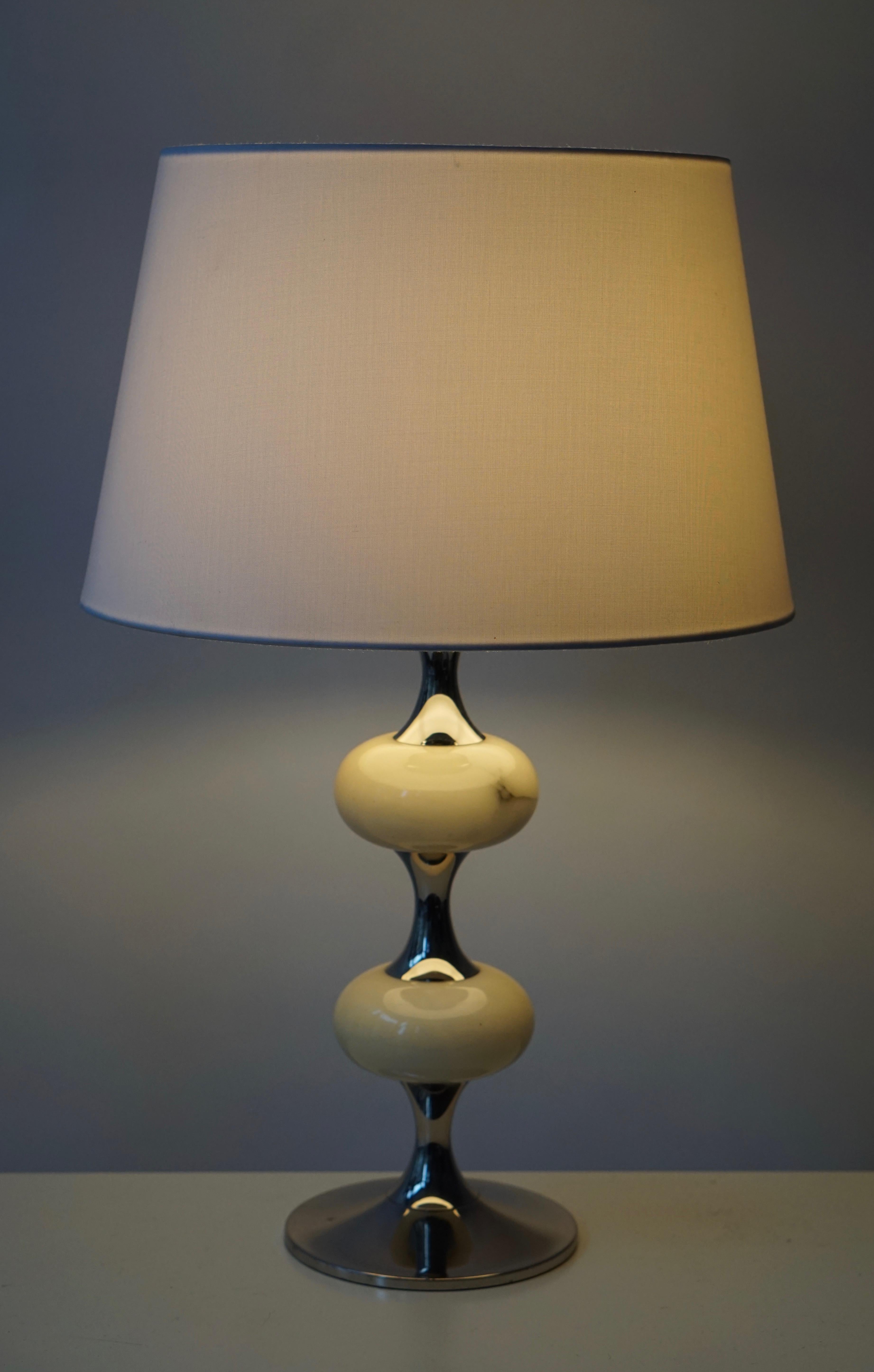 Table Lamp with Chrome and Onyx Base In Good Condition For Sale In Antwerp, BE