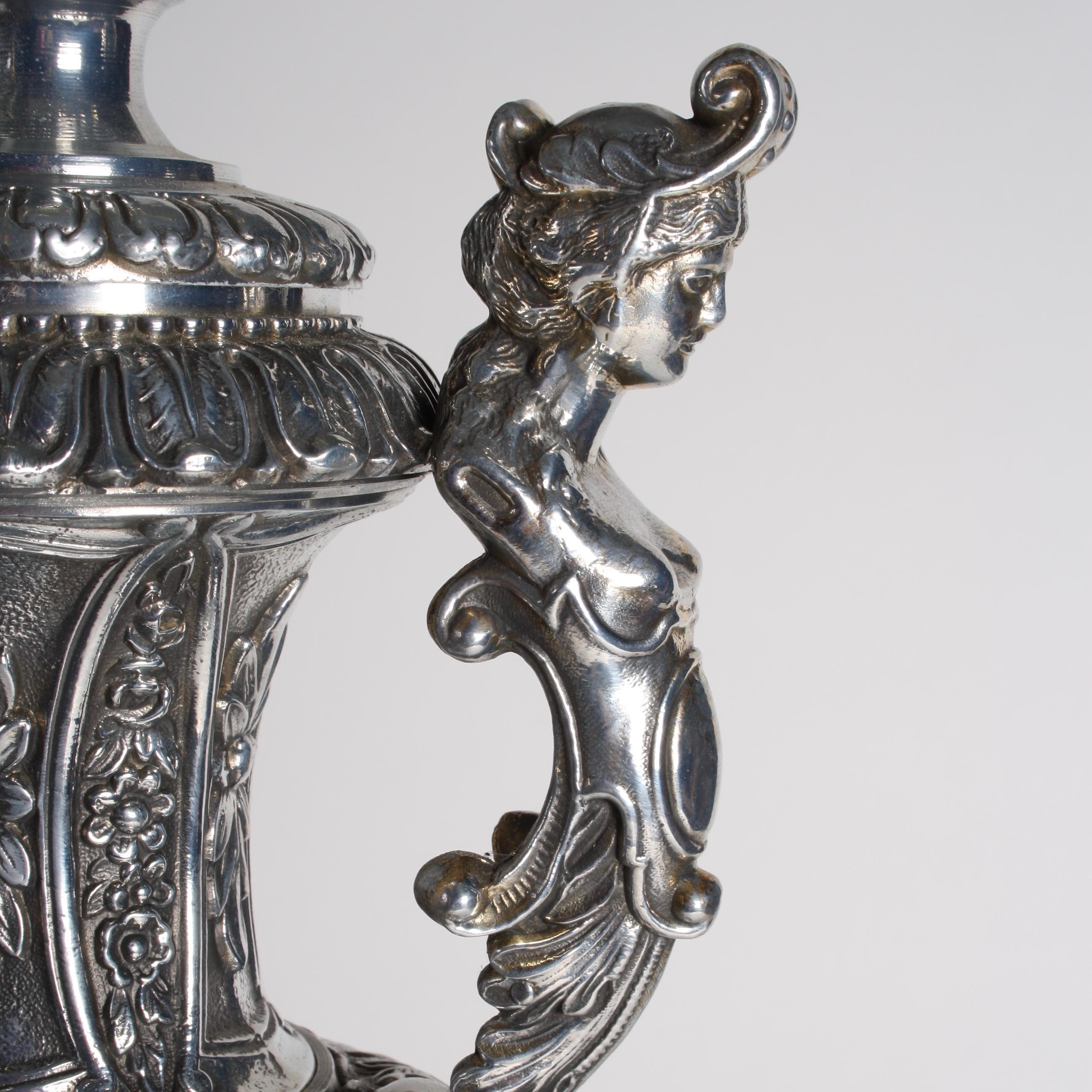 English Table Lamp with Classical Motifs For Sale