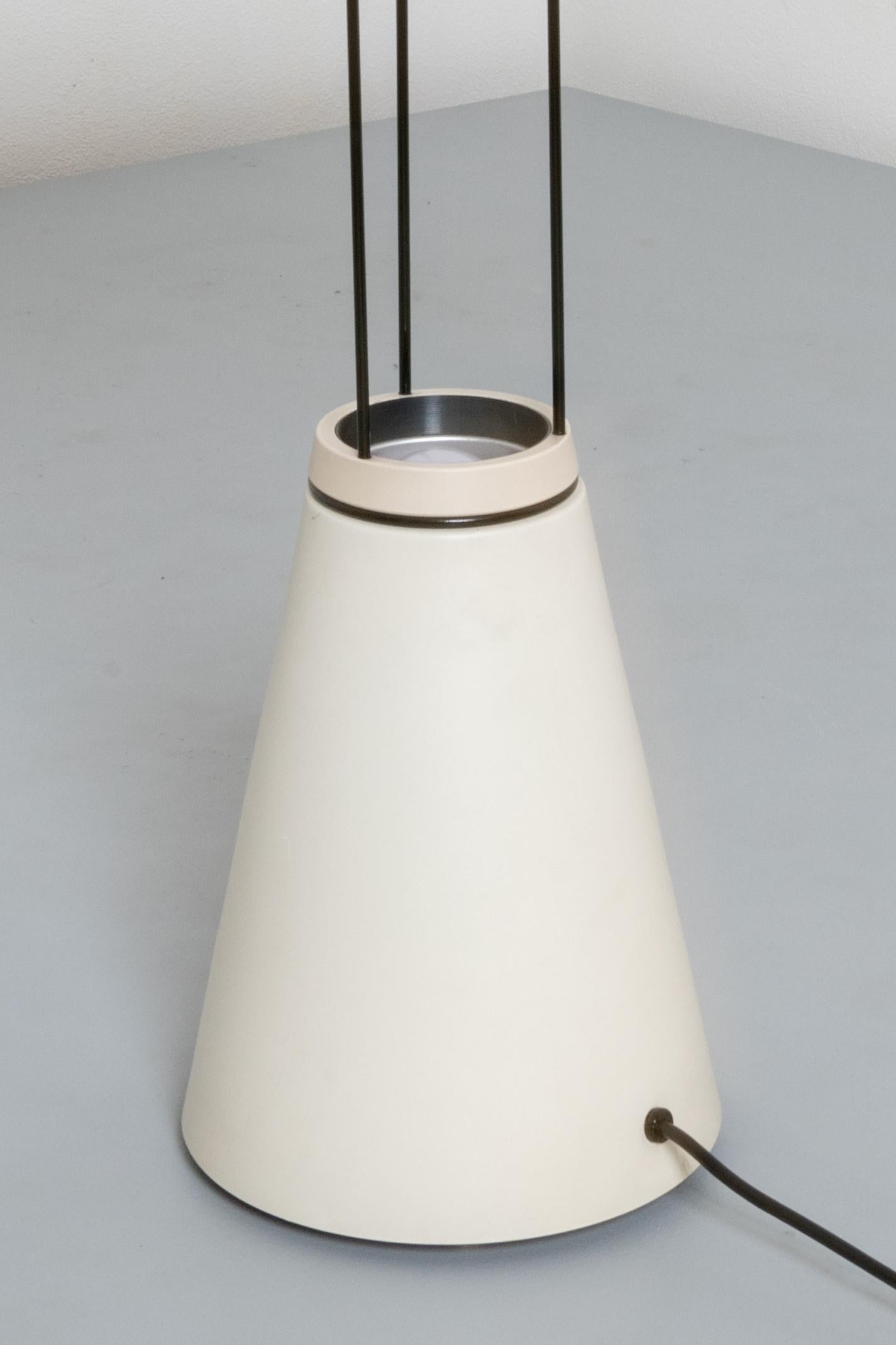 Italian Table Lamp with Cone Base and Disc Shade
