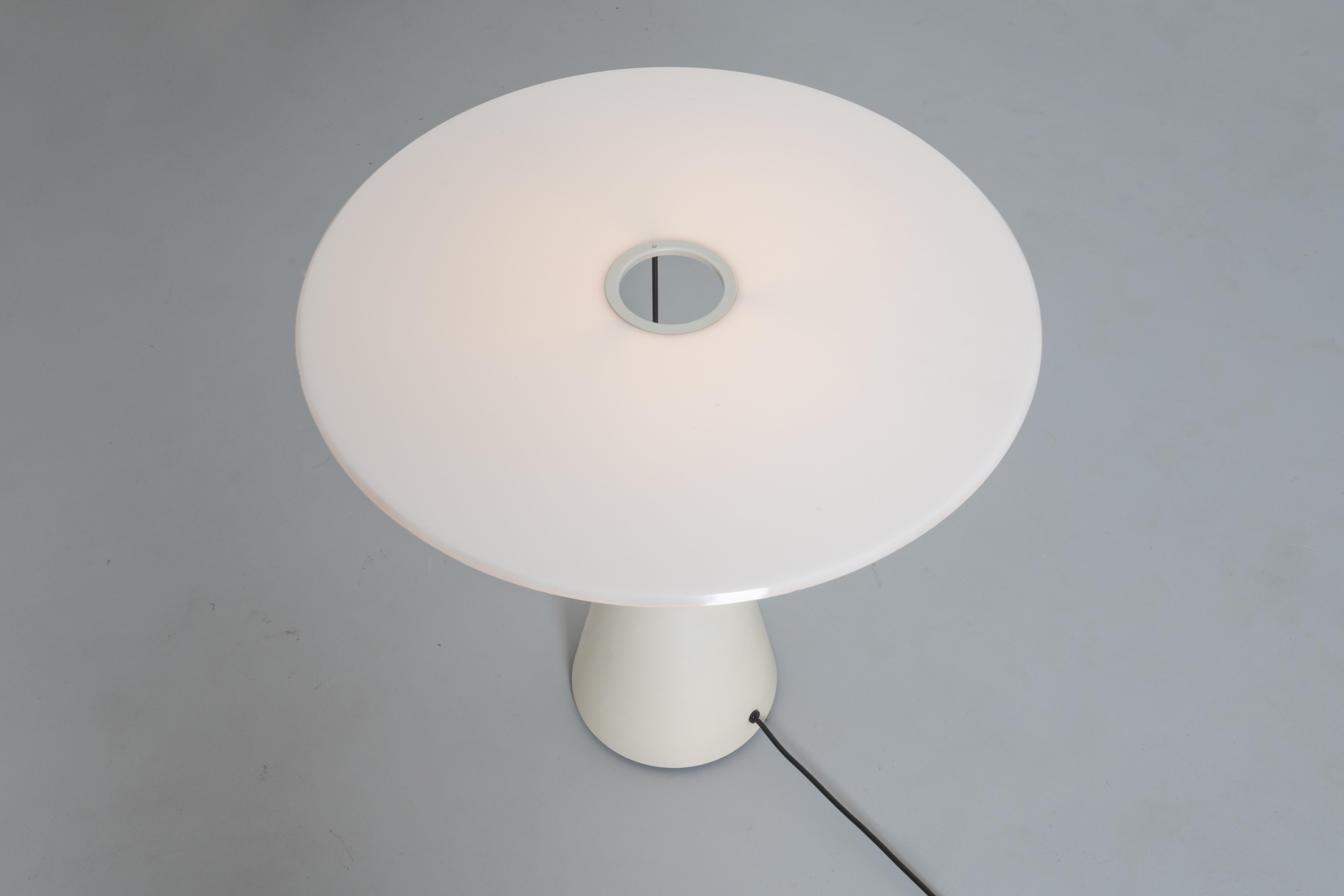 Late 20th Century Table Lamp with Cone Base and Disc Shade