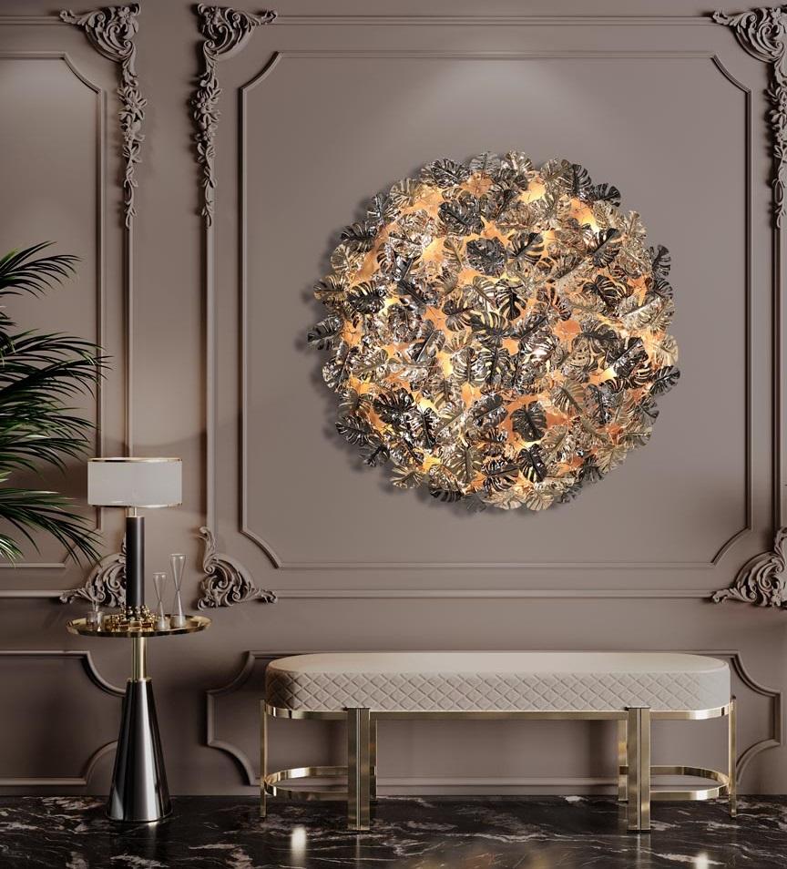 Tischlampe mit zylindrischem Design mit Messingfuß und Perlenakzenten (Portugiesisch) im Angebot