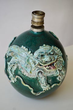 Table Lamp with Dragon by Marcello Fantoni, Italy