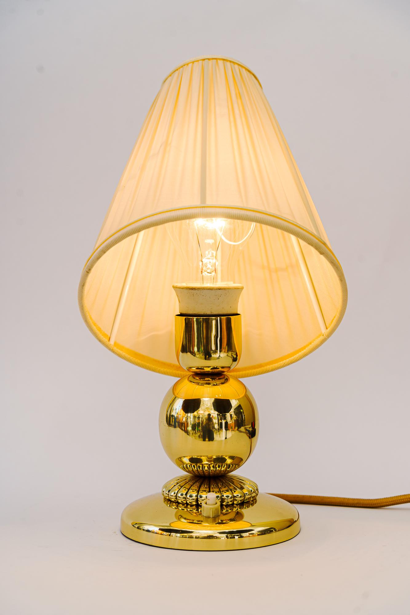Table Lamp with Fabric Shade Vienna Around, 1950s For Sale 3