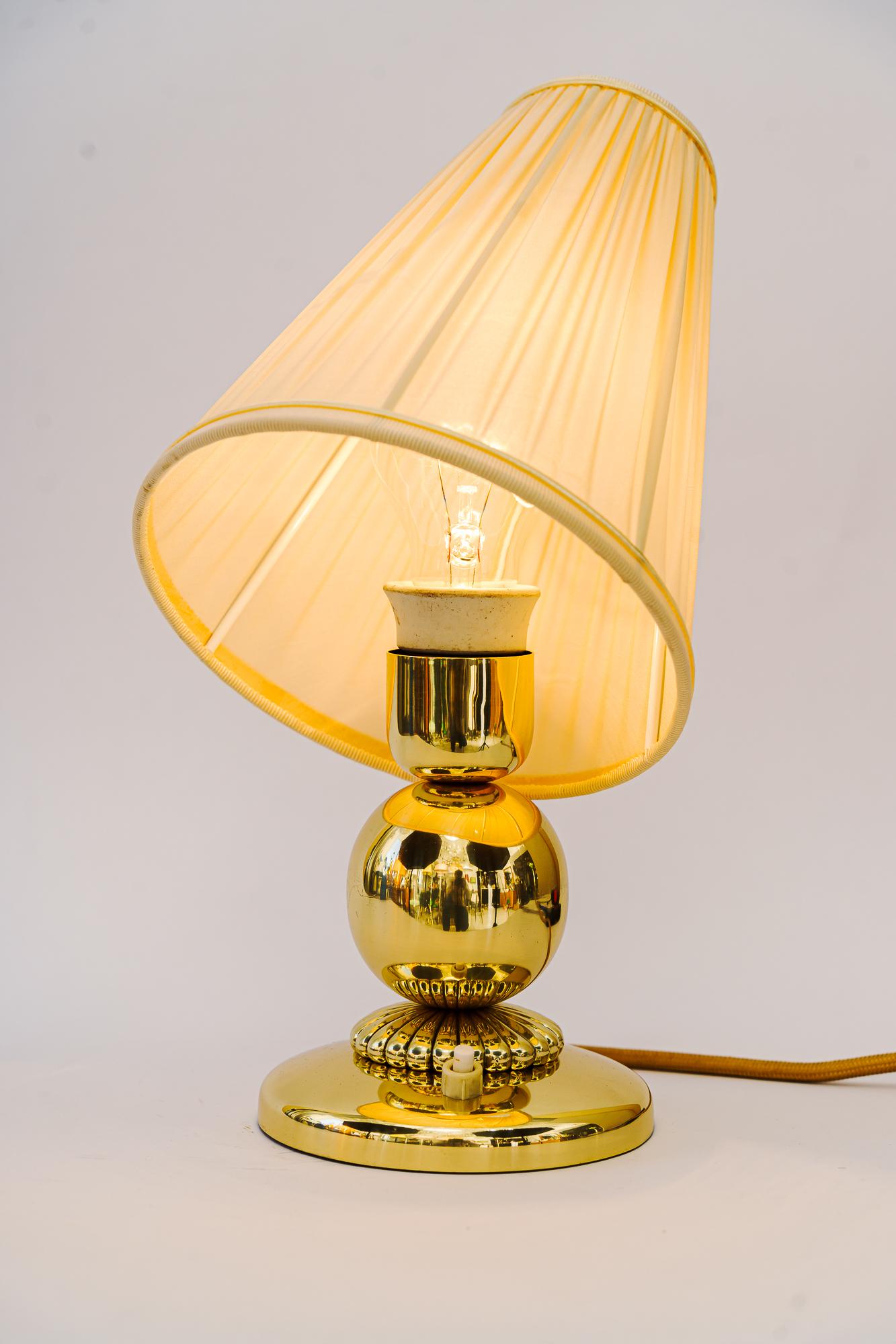 Table Lamp with Fabric Shade Vienna Around, 1950s For Sale 1