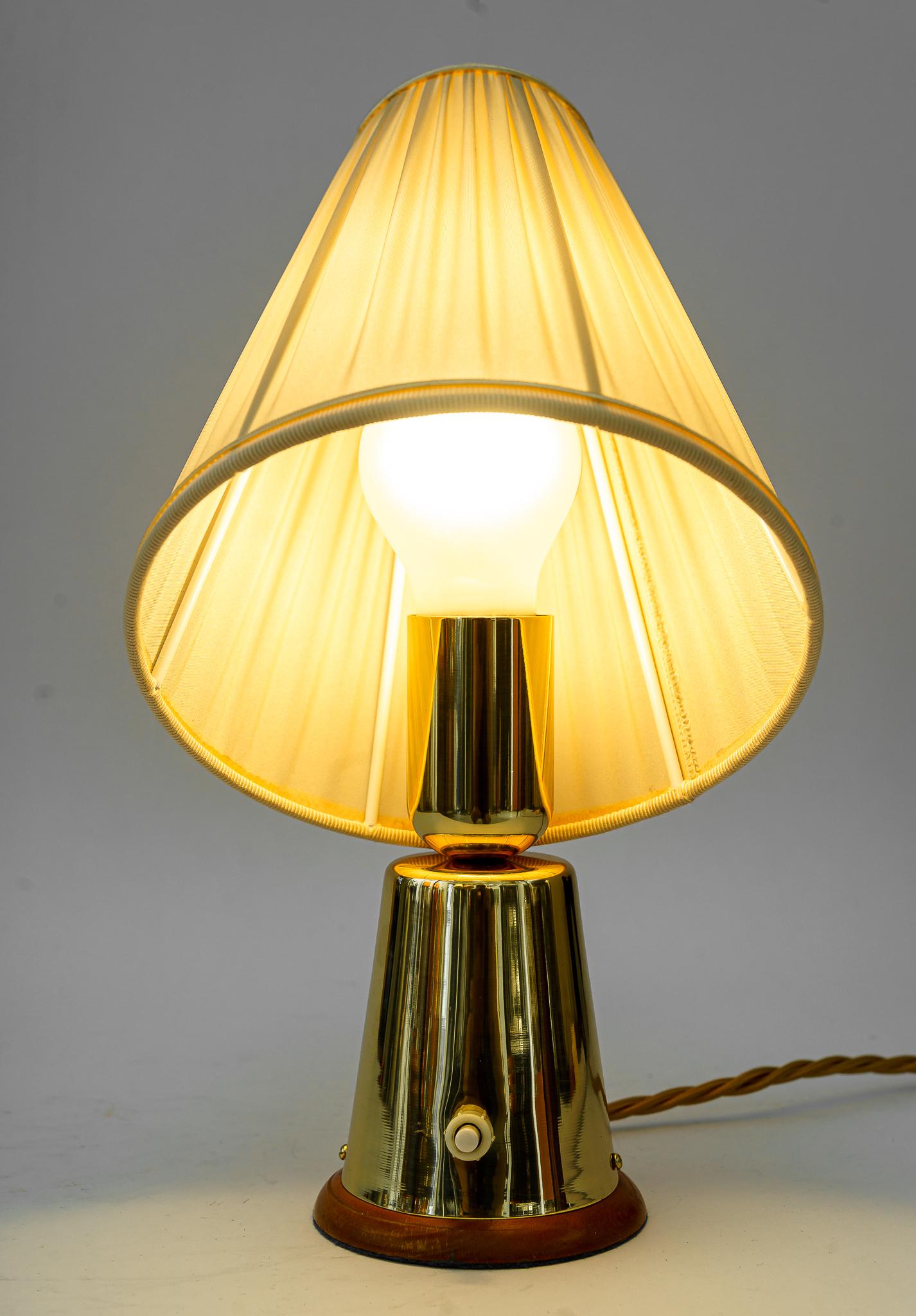 Table Lamp with Fabric Shade Vienna Around 1950s  For Sale 1