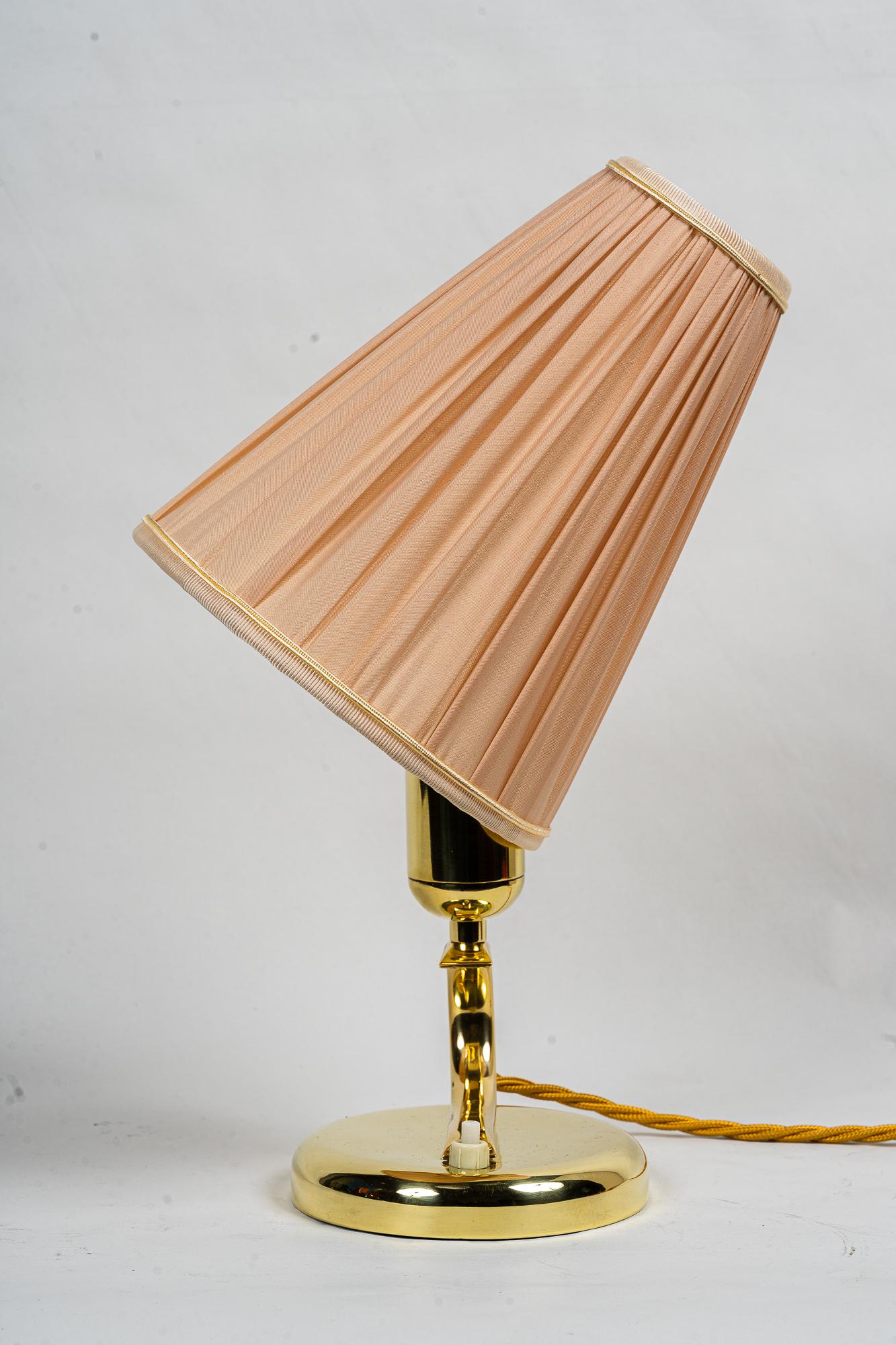 Table lamp with fabric shade vienna around 1960s
Polished and stove enameled
The fabric shade is replaced ( new )