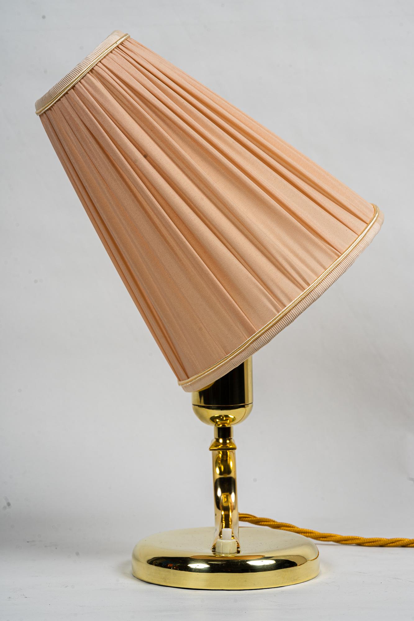 Mid-Century Modern Table lamp with fabric shade vienna around 1960s For Sale