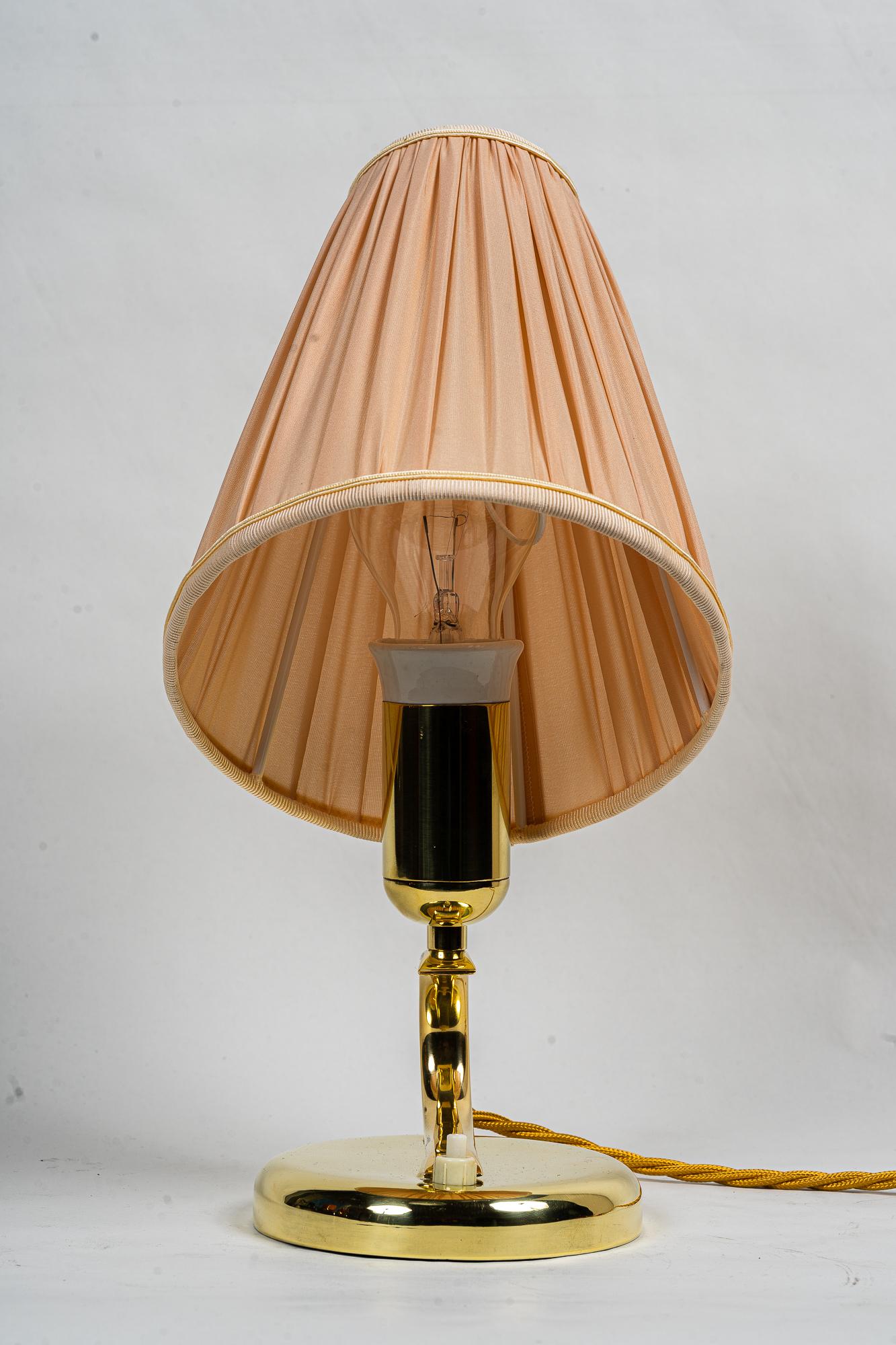 Austrian Table lamp with fabric shade vienna around 1960s For Sale