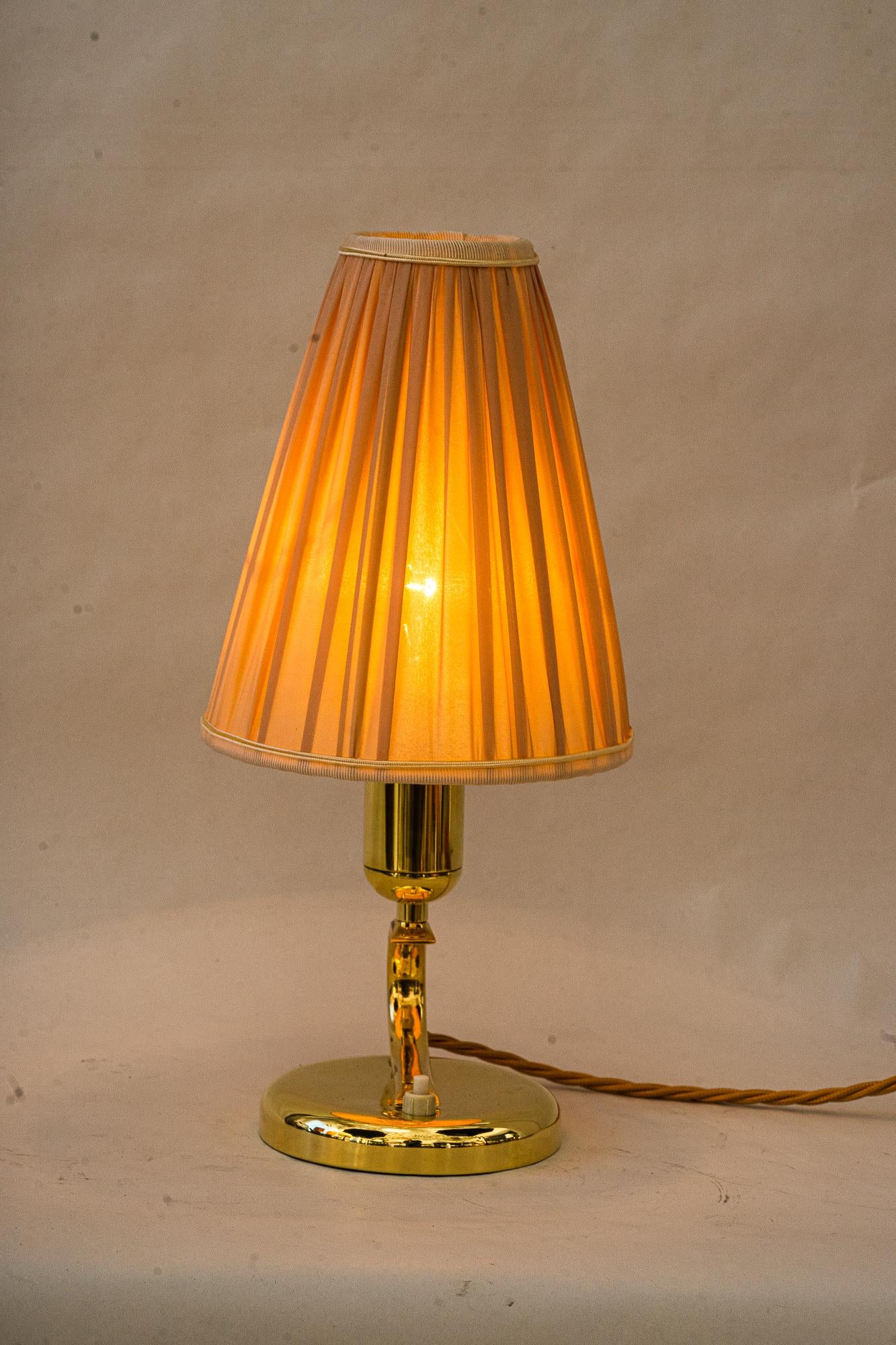 Table lamp with fabric shade vienna around 1960s In Good Condition For Sale In Wien, AT