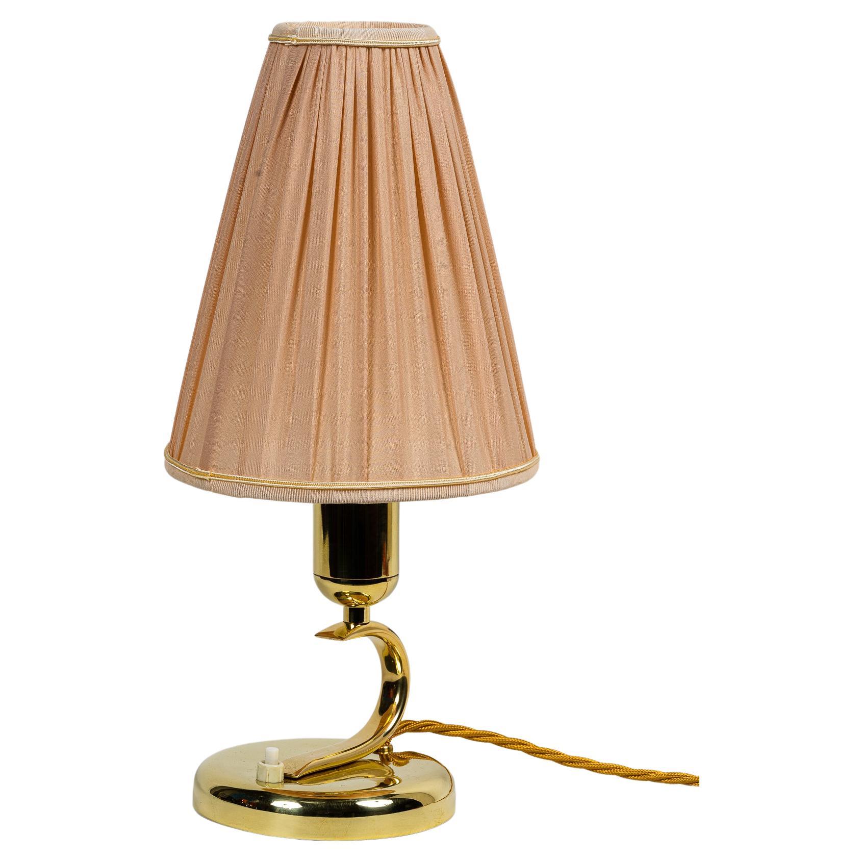 Lampe de bureau avec abat-jour en tissu viennois des années 1960