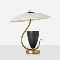 Table Lamp with Fiberglass Shade, in the manner of Mitchell Bobrick