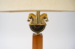 Table Lamp with Figural Horse Heads