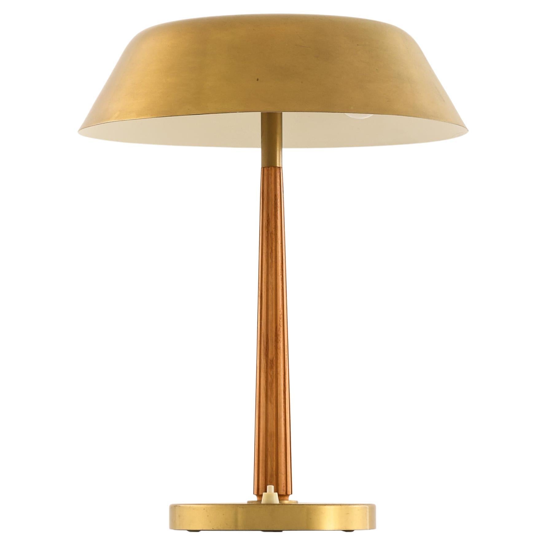 Table Lamp with Flared Brass Shade, Model 15474 by Harald Notini, 1950s For Sale