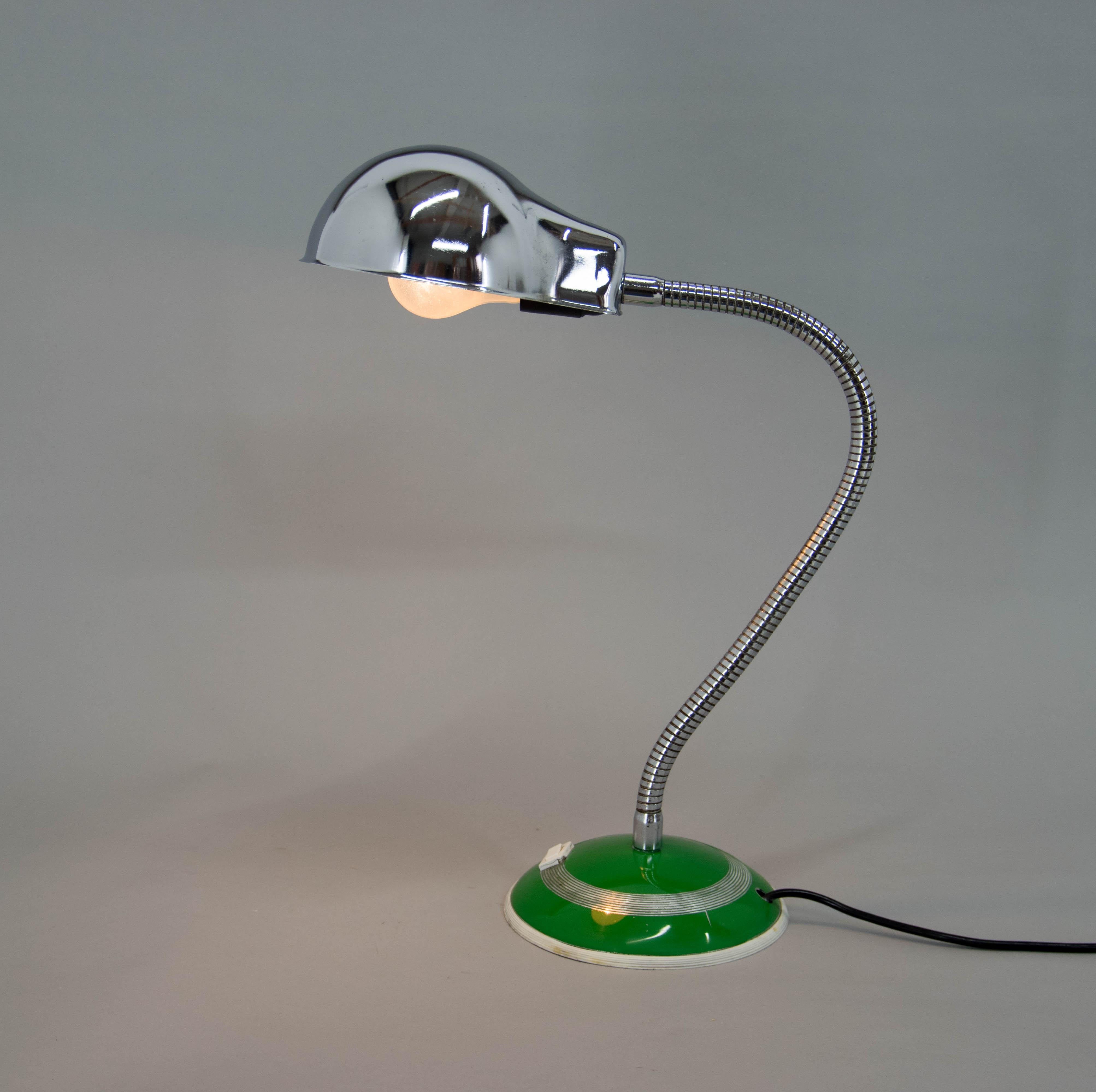 European Table Lamp with Flexible Shade, 1950s For Sale