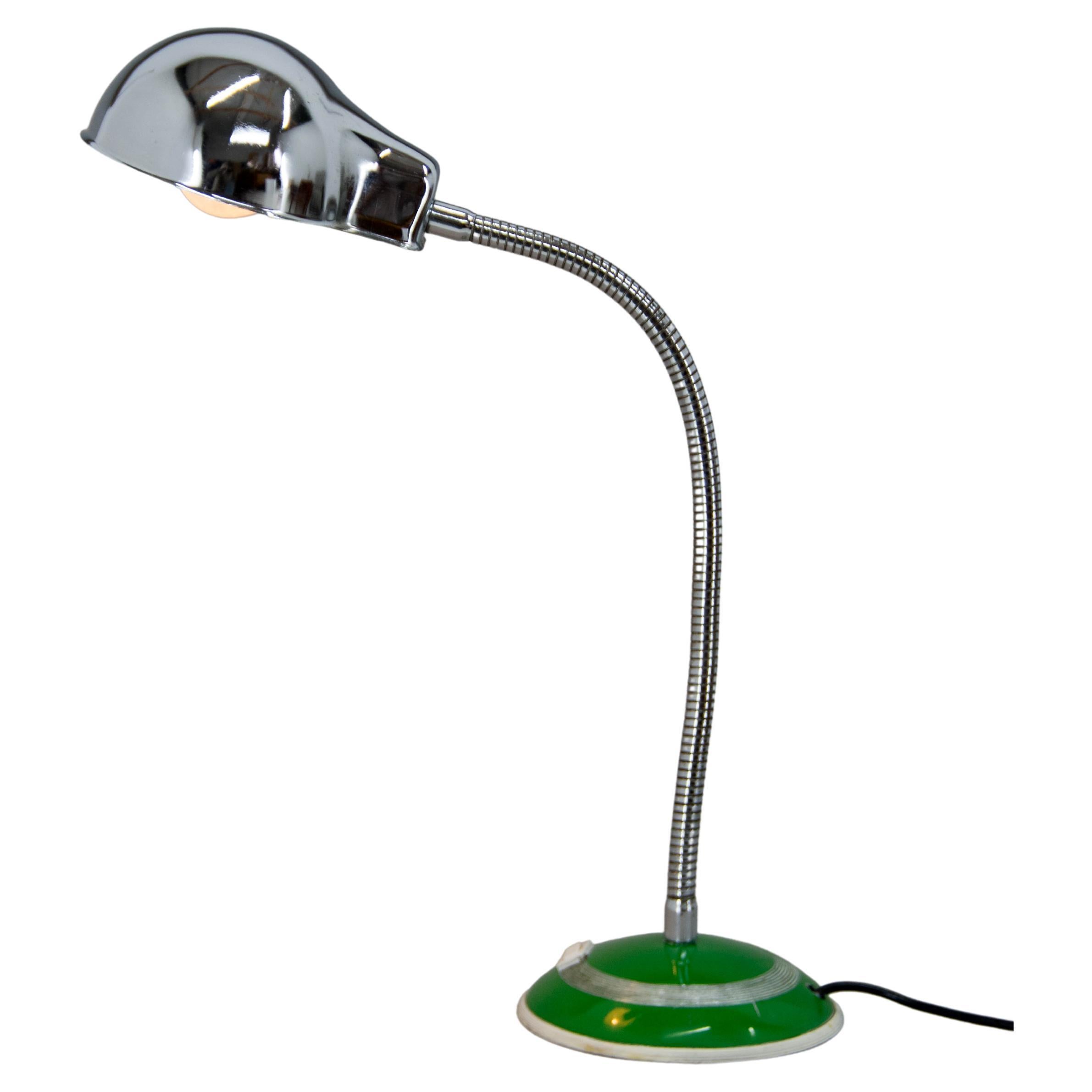 Lampe de bureau avec abat-jour souple, années 1950