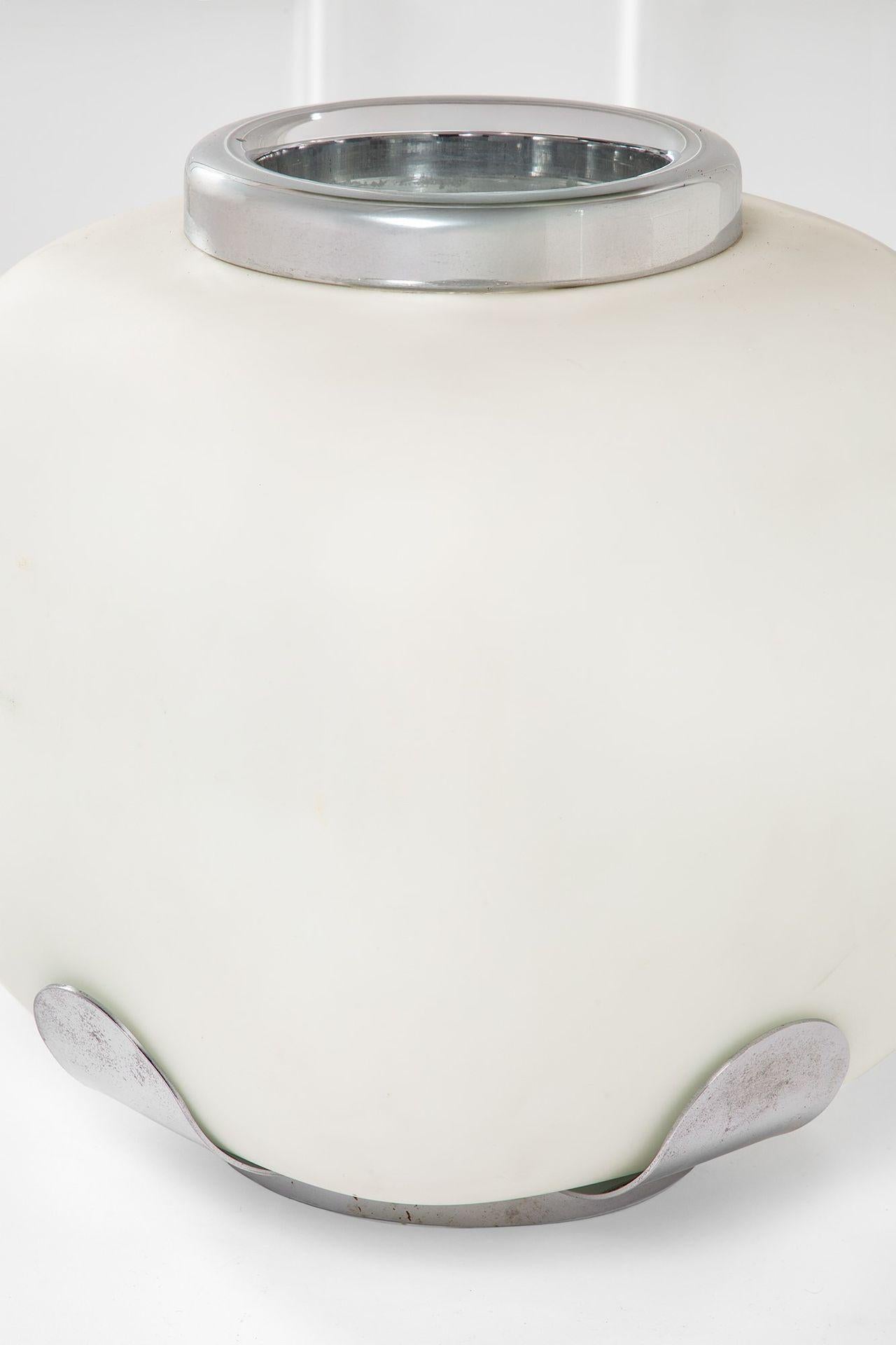 Mid-Century Modern Table Lamp with Integrated Flower Holder For Sale