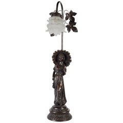 Table Lamp with Lady with Parasol