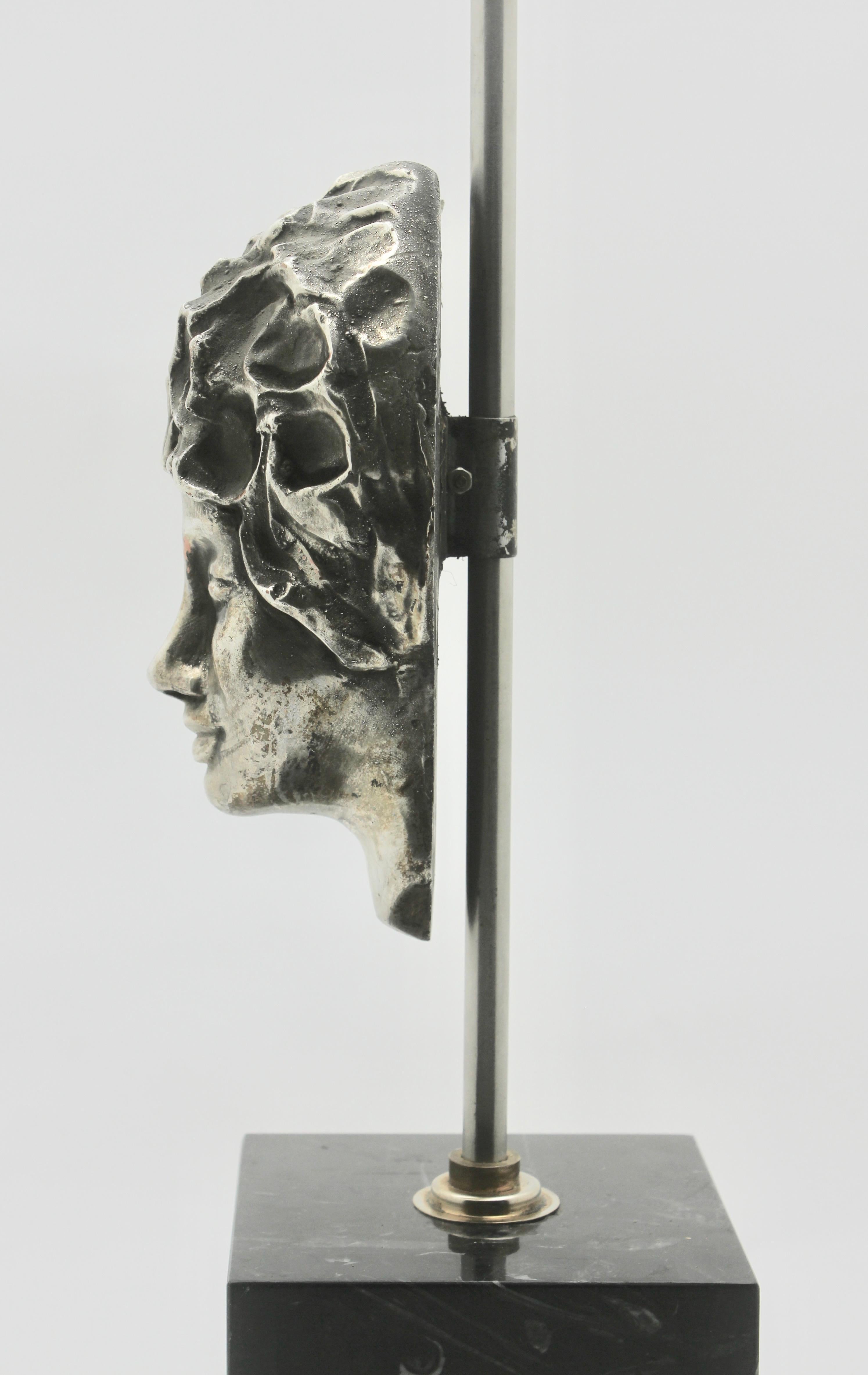 Table Lamp with Masque of a Female Head in the Classical Style, 1970s 2