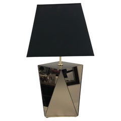 Table Lamp with Mirrored and Satin Glass
