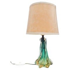 Table Lamp with Murano Glass Base Attributed to Flavio Poli from the 70s