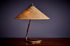 Vintage Table Lamp with Paper Shade, Austria - 1950s