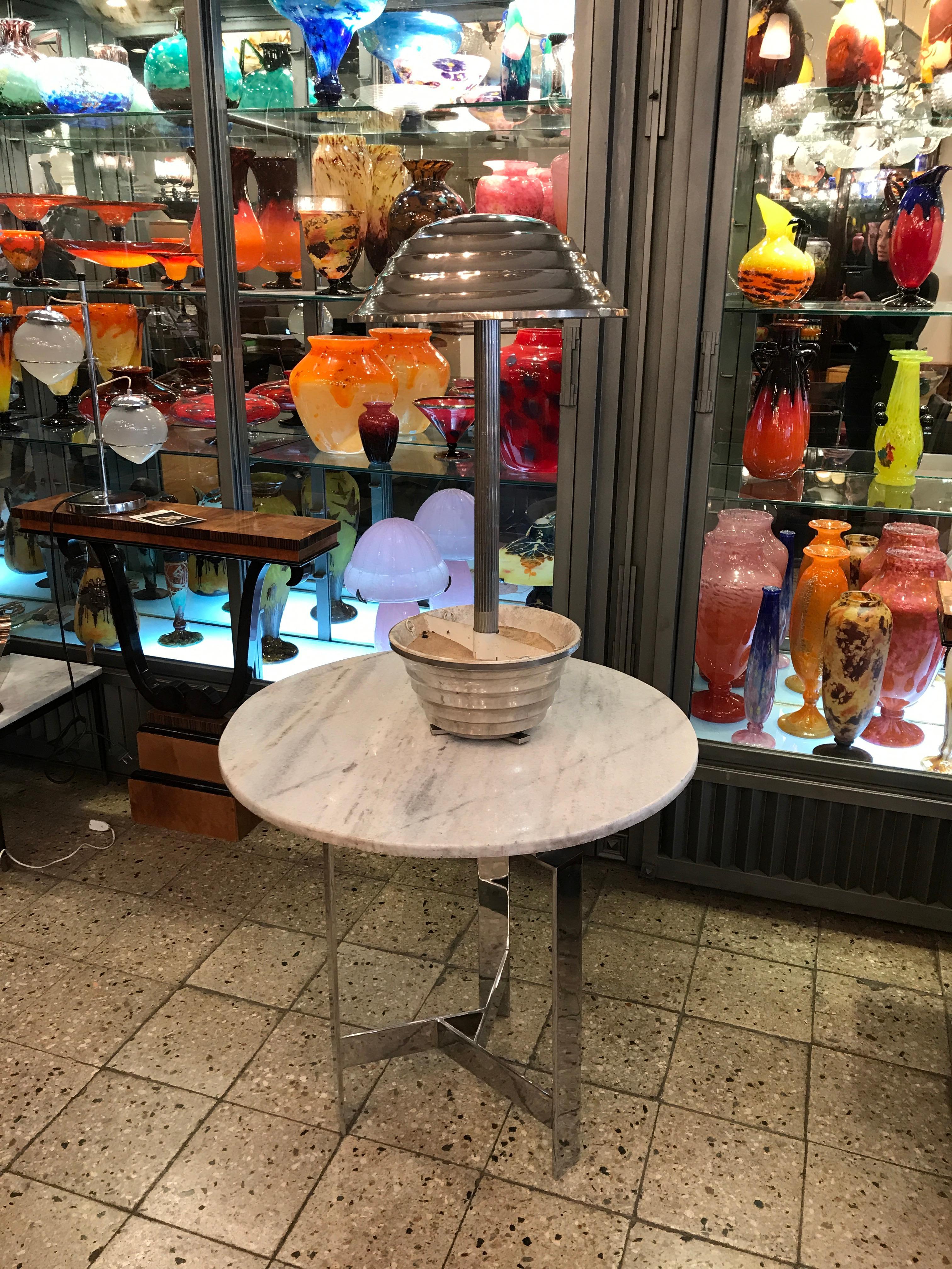 Table Lamp with Planter Maison Pierre Fargette, France, 1920, France In Good Condition For Sale In Ciudad Autónoma Buenos Aires, C