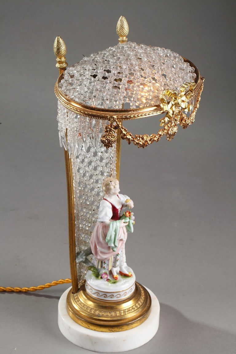 Table Lamp with Porcelain Figurine in 18th Century Style at 1stDibs