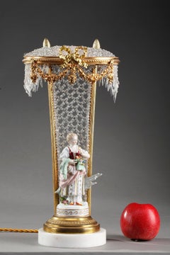 Table Lamp with Porcelain Figurine in 18th Century Style