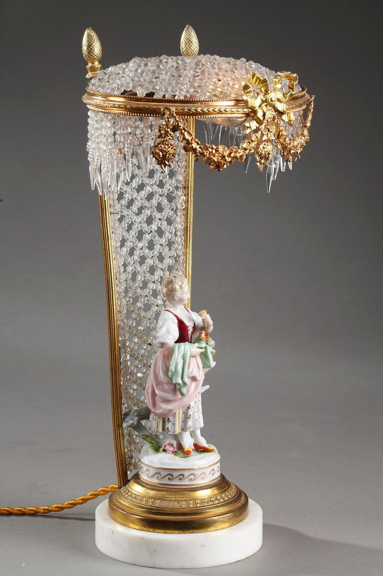 Table Lamp with Porcelain Figurine in 18th Century Style at 1stDibs