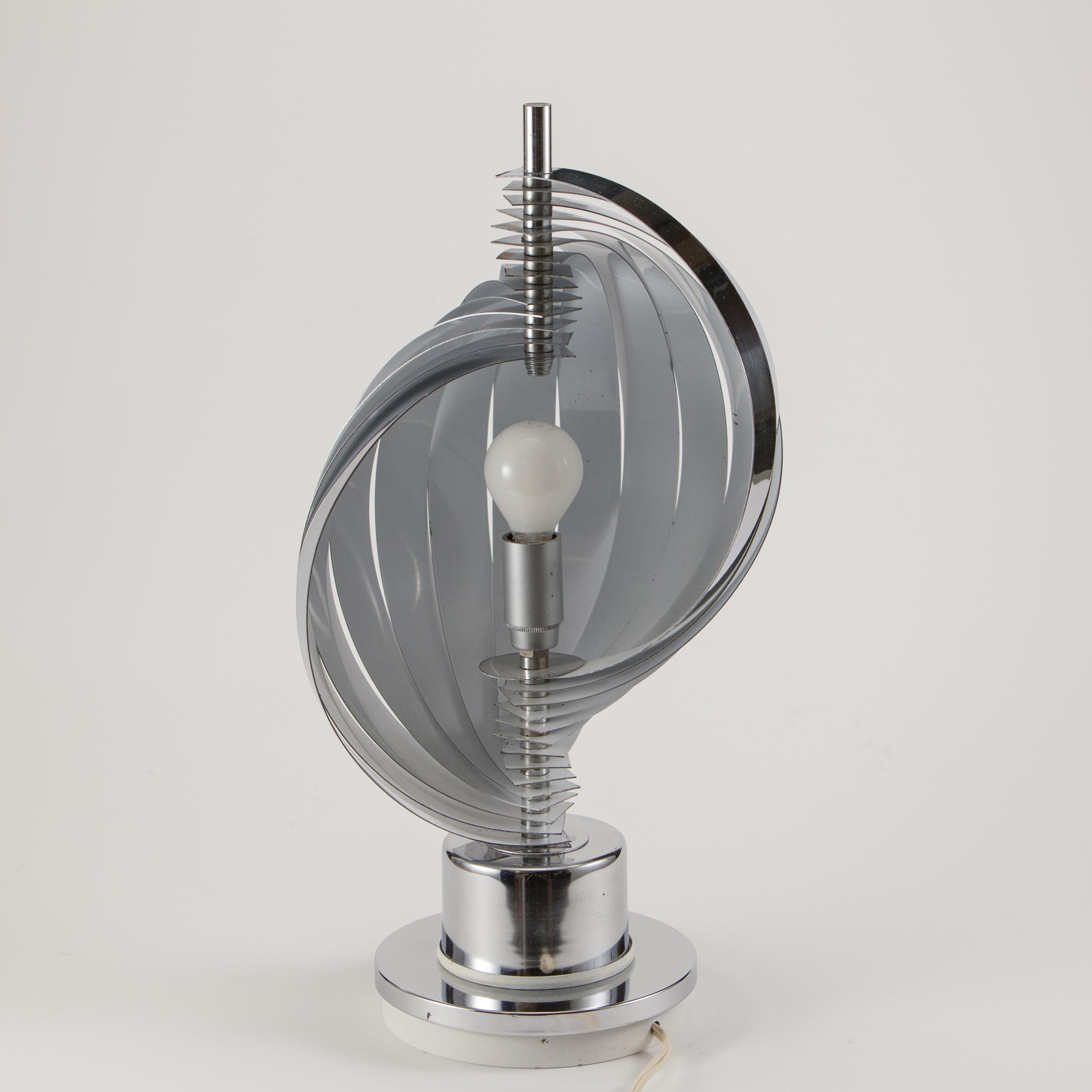 Tischlampe mit spiralförmigen Schienen, 70er-Jahre im Angebot 2