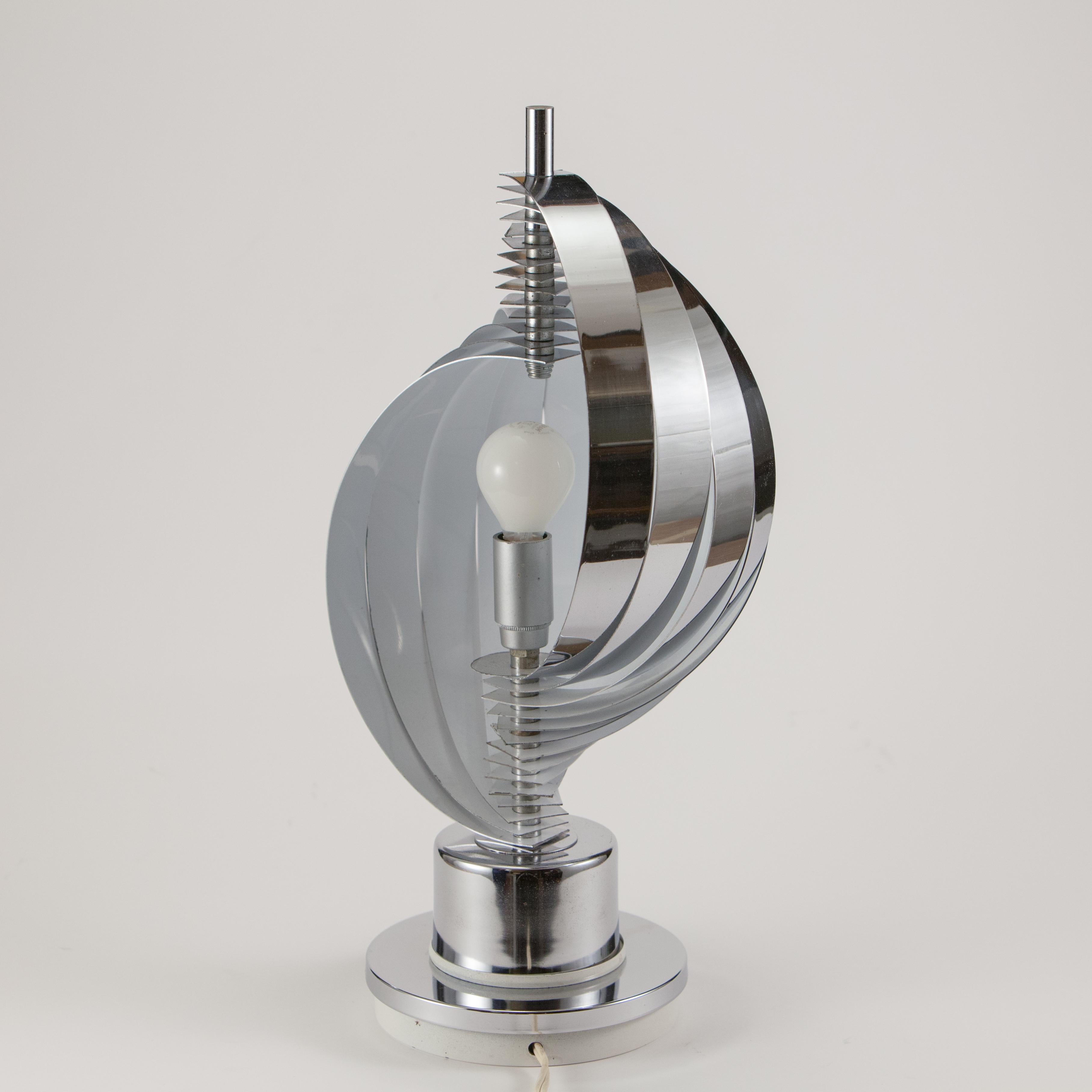 Tischlampe mit spiralförmigen Schienen, 70er-Jahre im Angebot 3