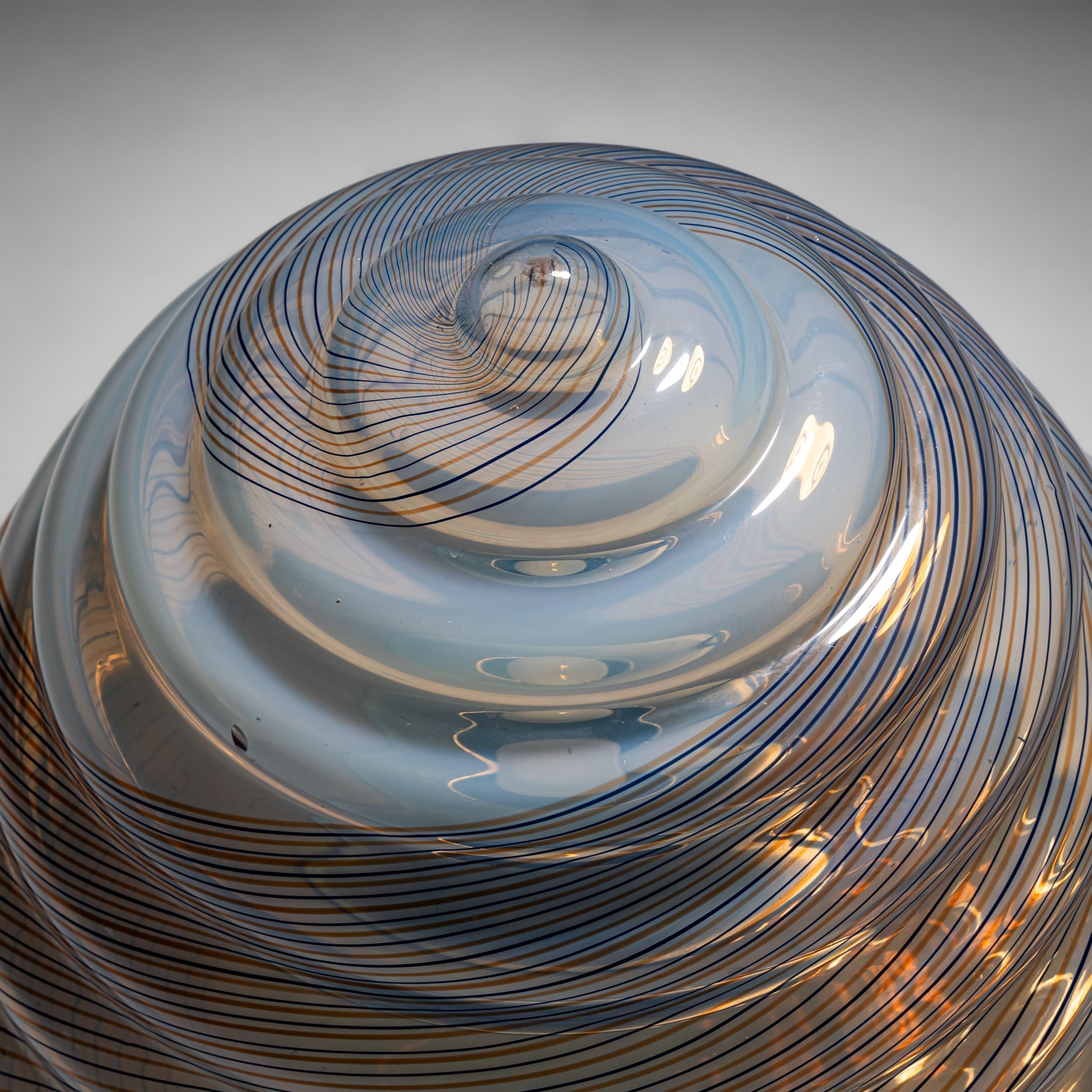 Metal Table Lamp with striped Shade, attributed to LEUCOS, Italy, Mid-20th Century For Sale