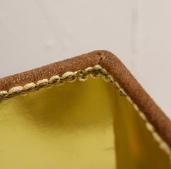 Table Lamp with Suede Shade, Italy, 1970s