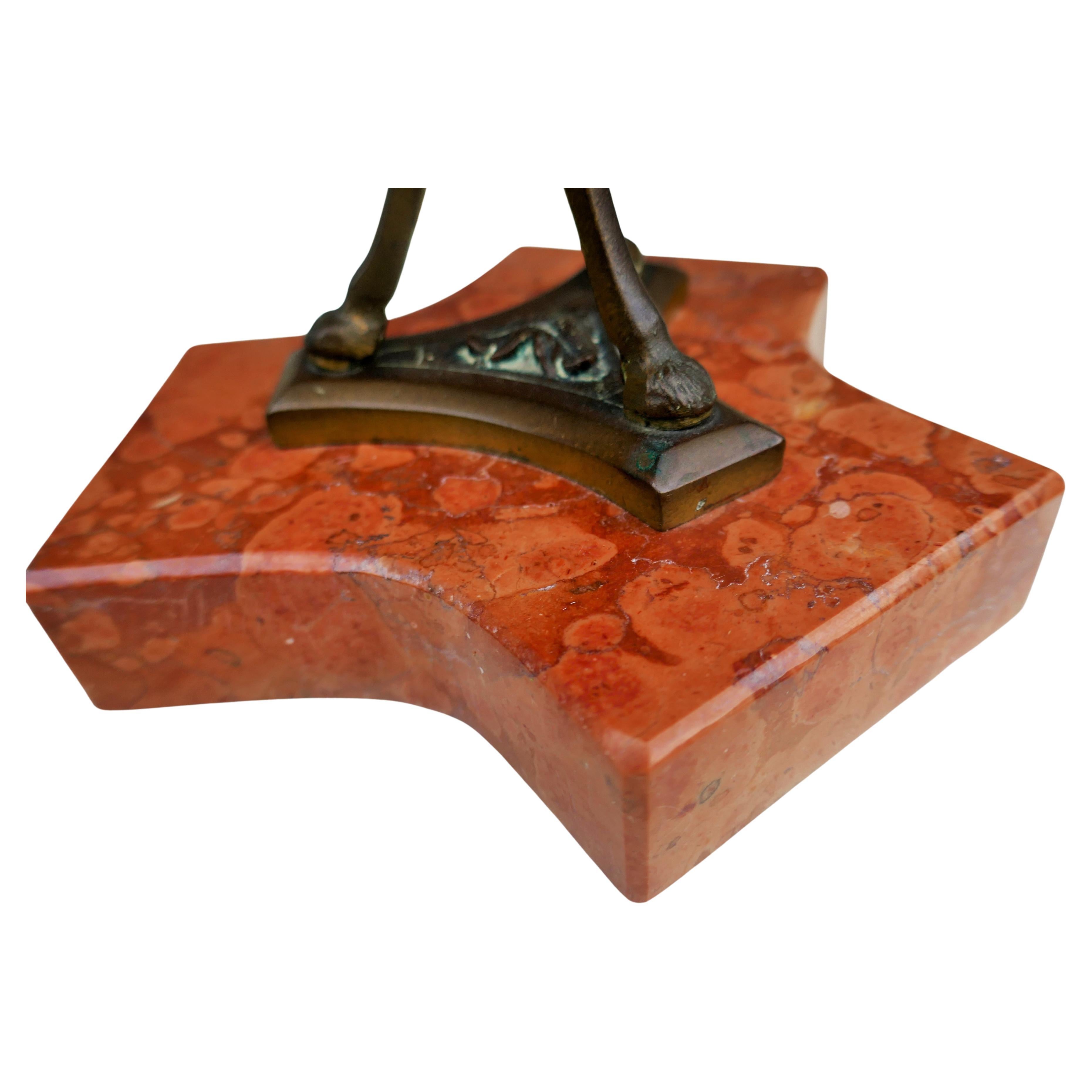 Table lamp with Verona marble base and possible bronze finish For Sale 2