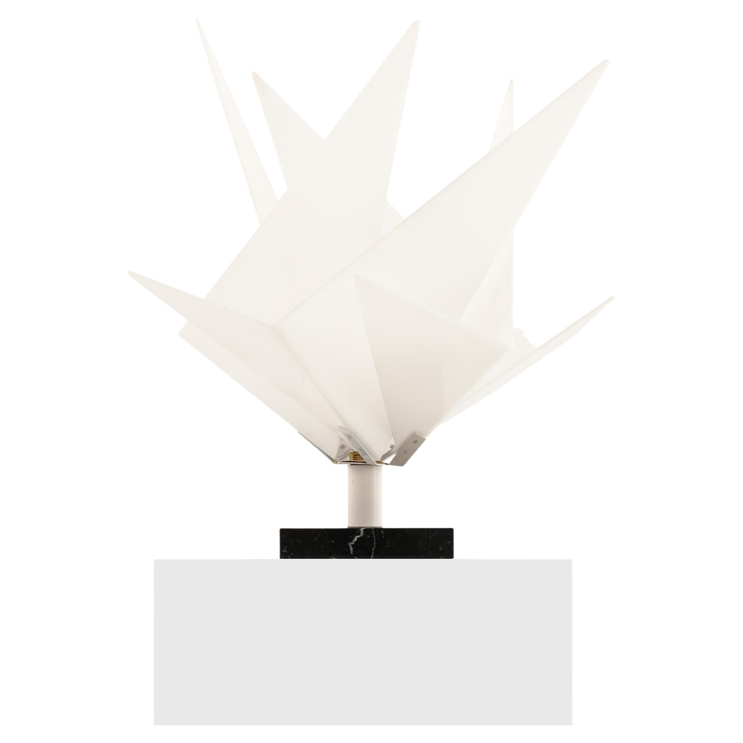 Table Lamp with White Plastic Panels, 1960s