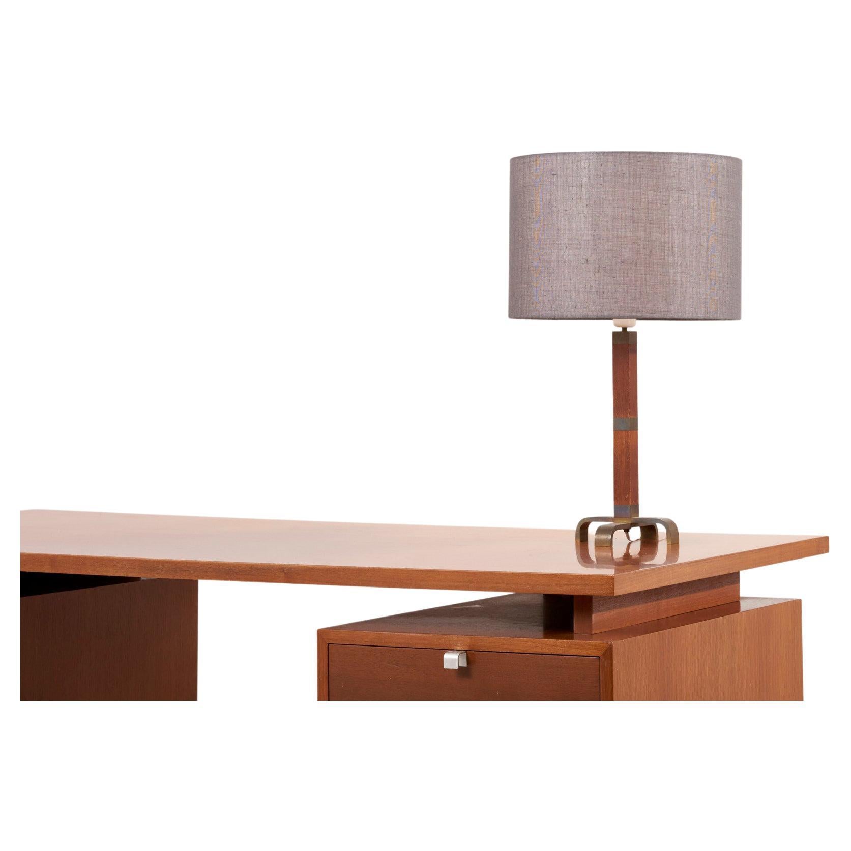 Table Lamp with wooden base. 1x E27. Please note: Lamp should be fitted professionally in accordance to local requirements. The Lamp comes without the shade.