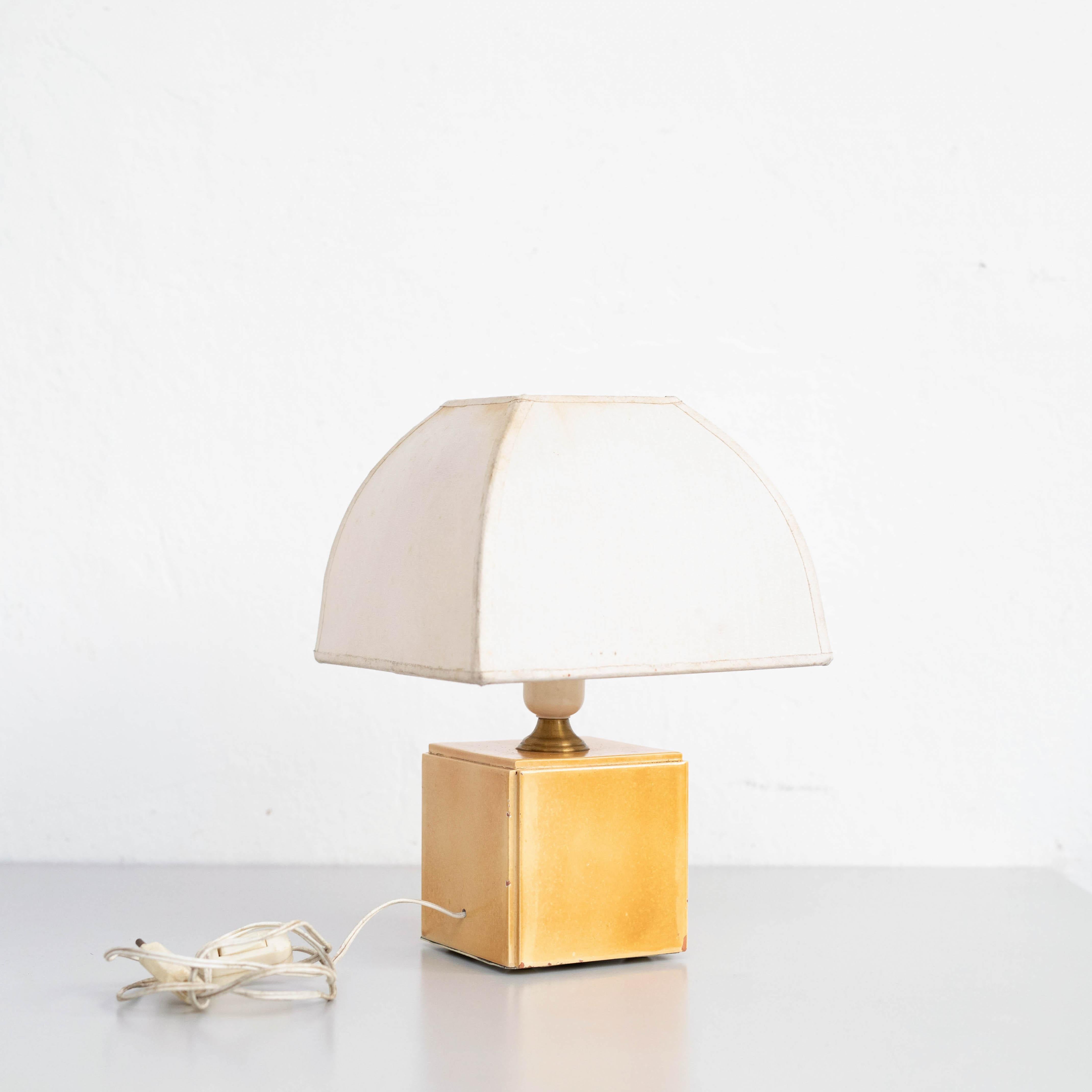 Mid-Century Modern Table Lamp, Wood, circa 1970 For Sale