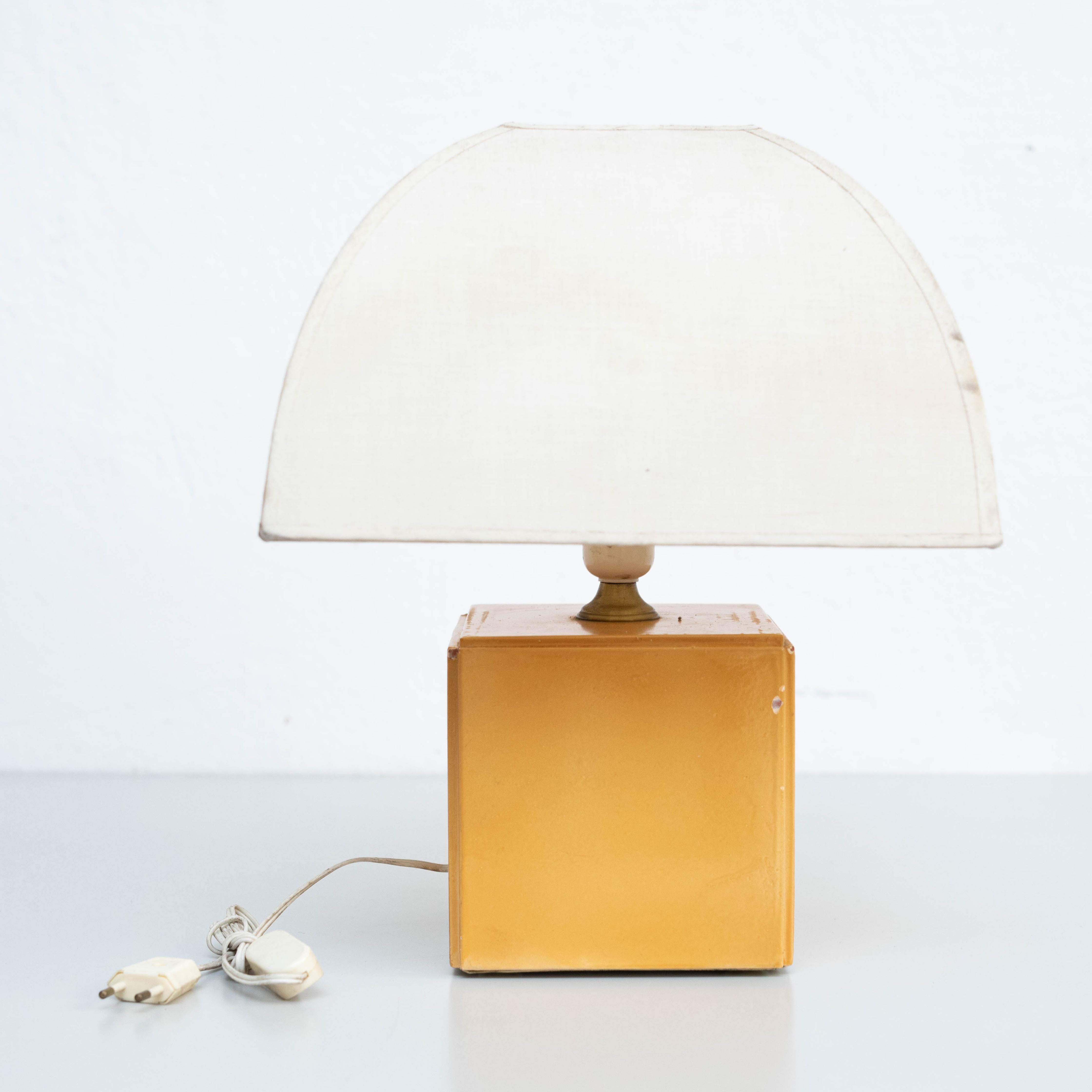 Mid-Century Modern Table Lamp, Wood, circa 1970  For Sale